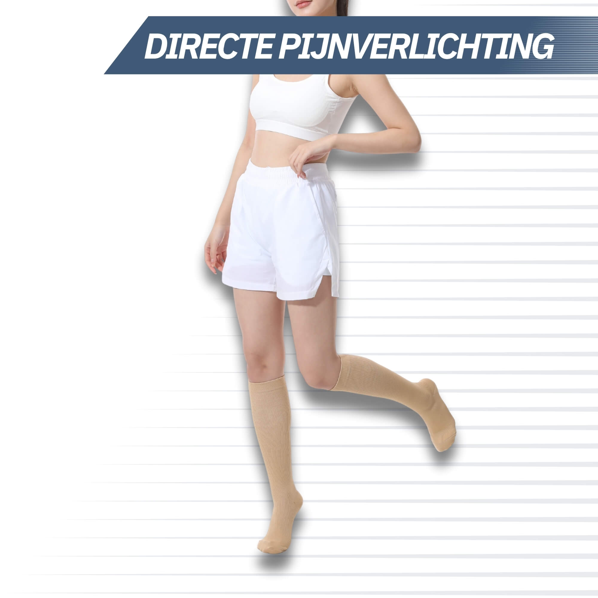 Trebin Compressiekousen - Beige