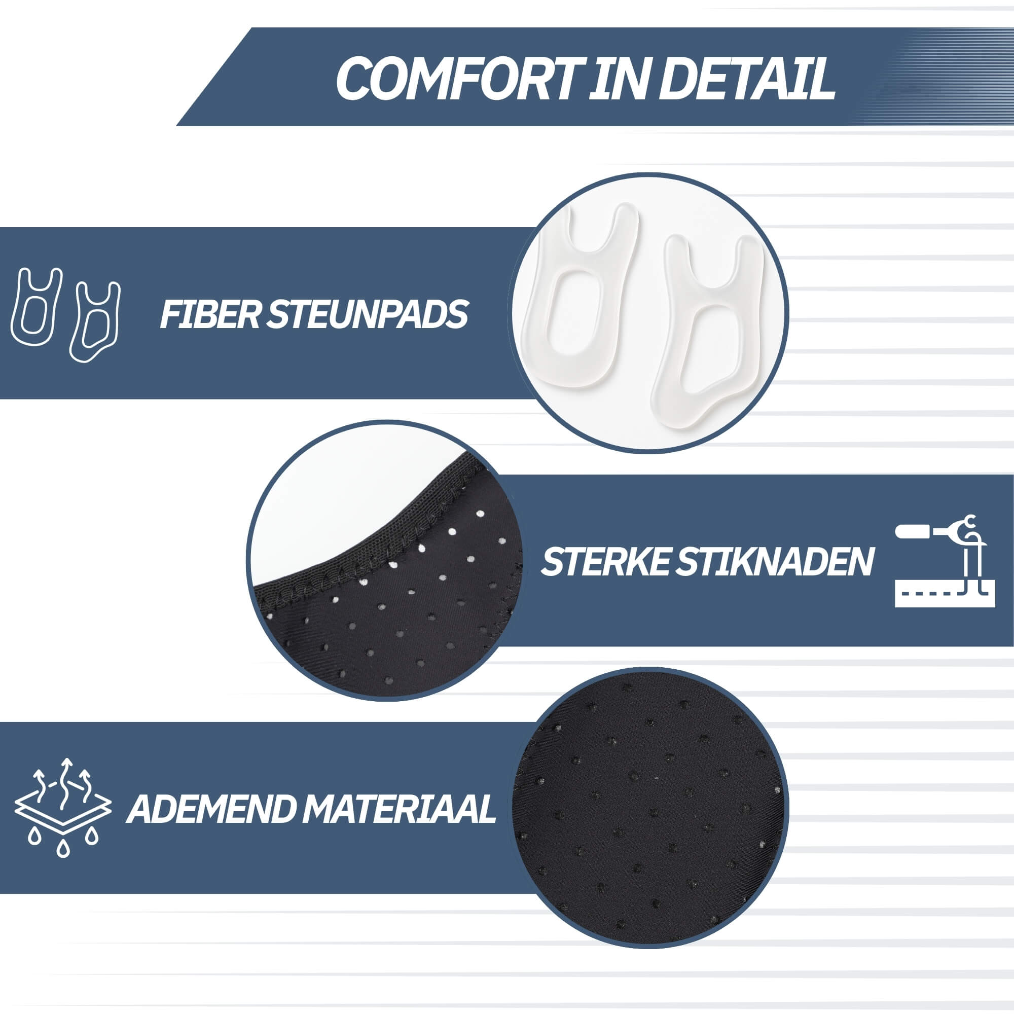Trebin Enkelbrace met Fiber Versteviging – Zwart