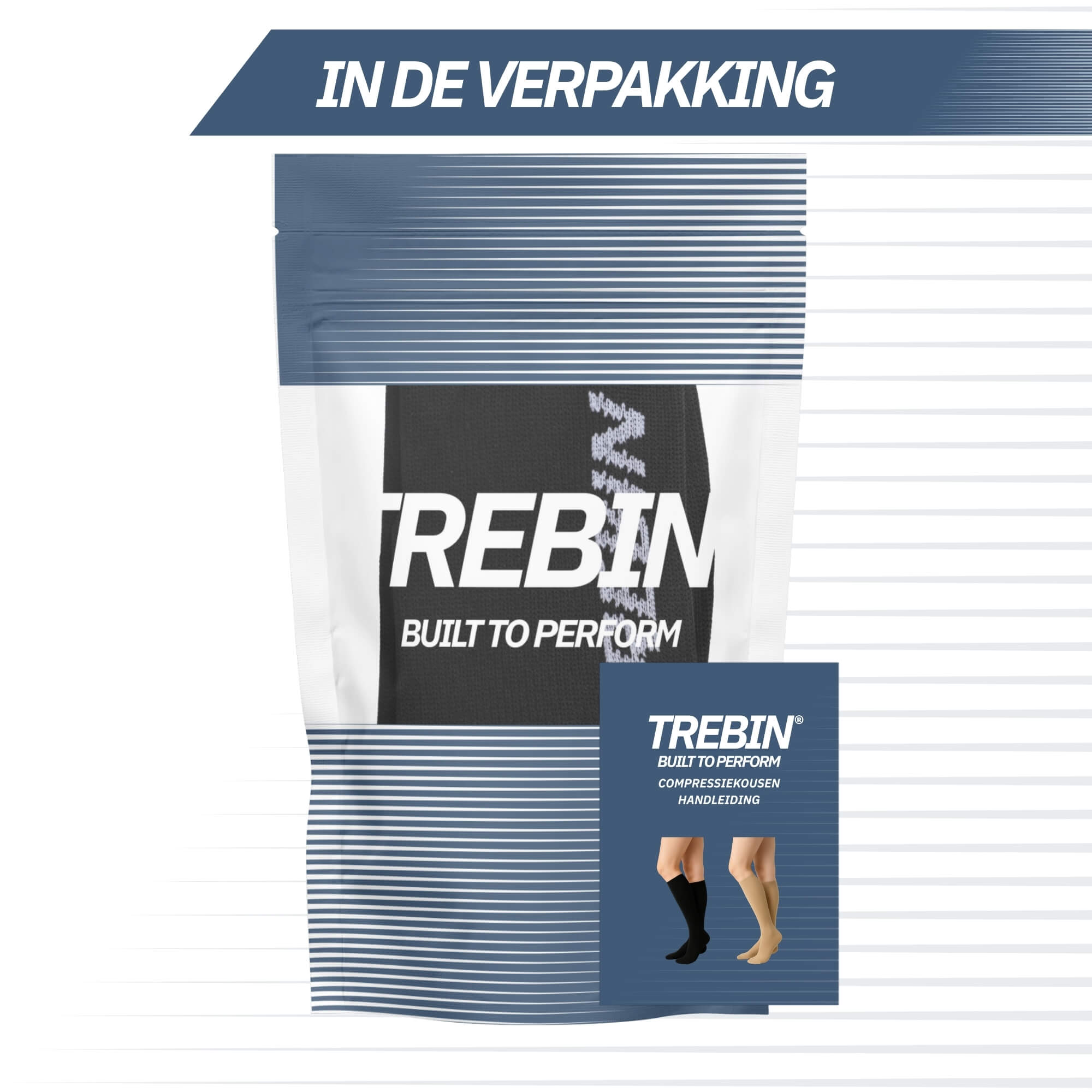 Trebin Compressiekousen - Zwart