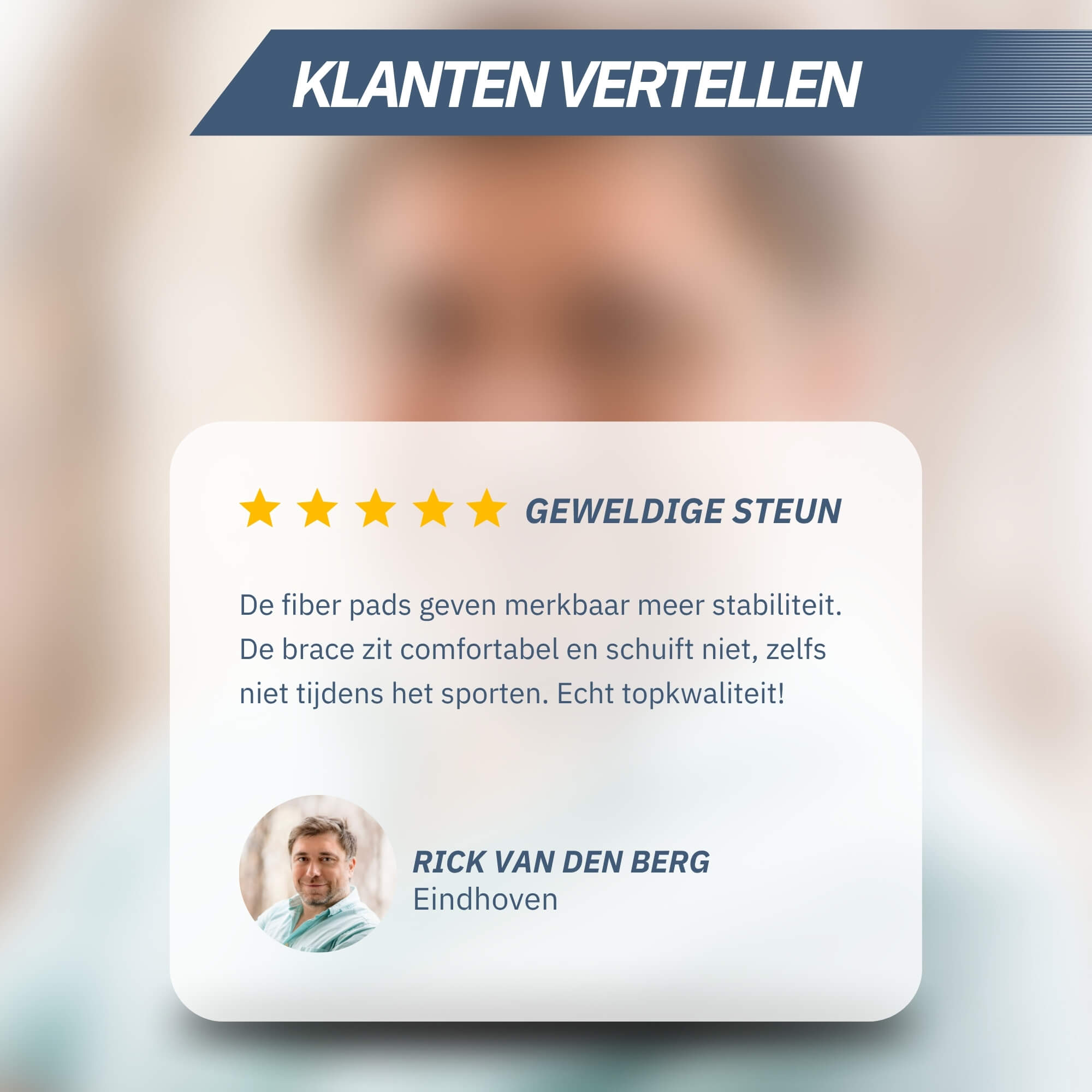 Trebin Enkelbrace met Fiber Versteviging – Zwart
