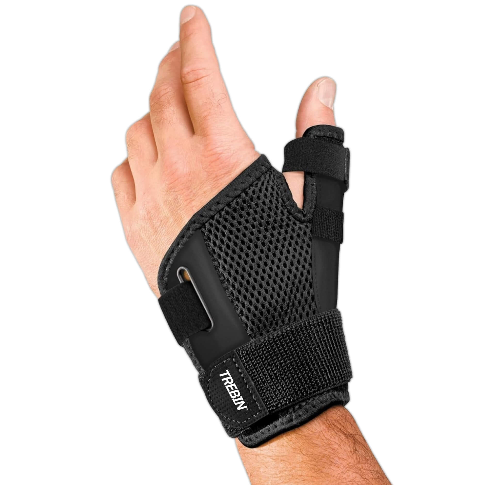 Trebin Universele Duim Brace - Zwart - One Size