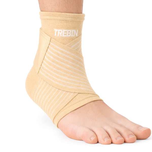 Enkelbrace met Strap – Beige One Size