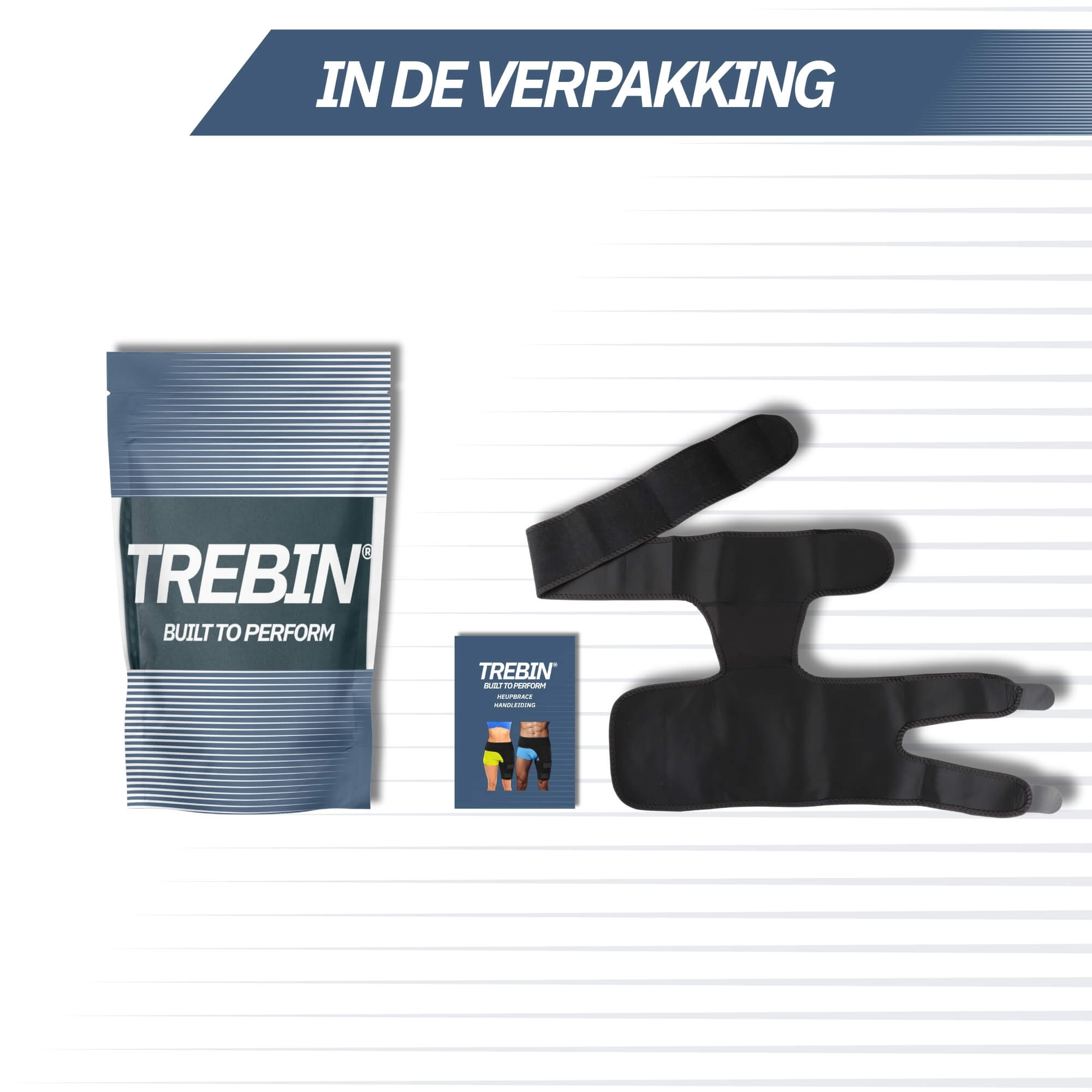 Trebin Heupbrace – Zwart, One Size