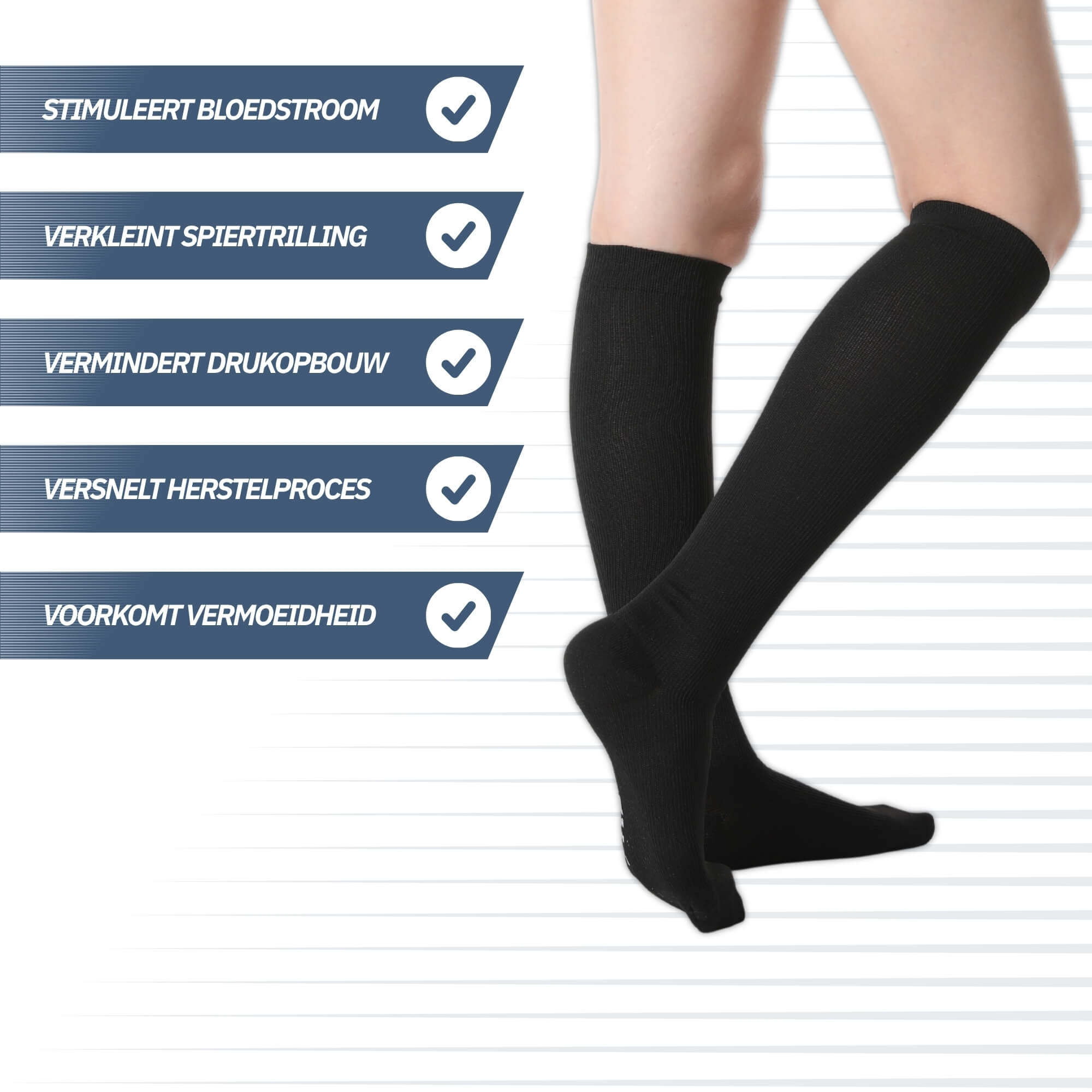 Trebin Compressiekousen - Zwart