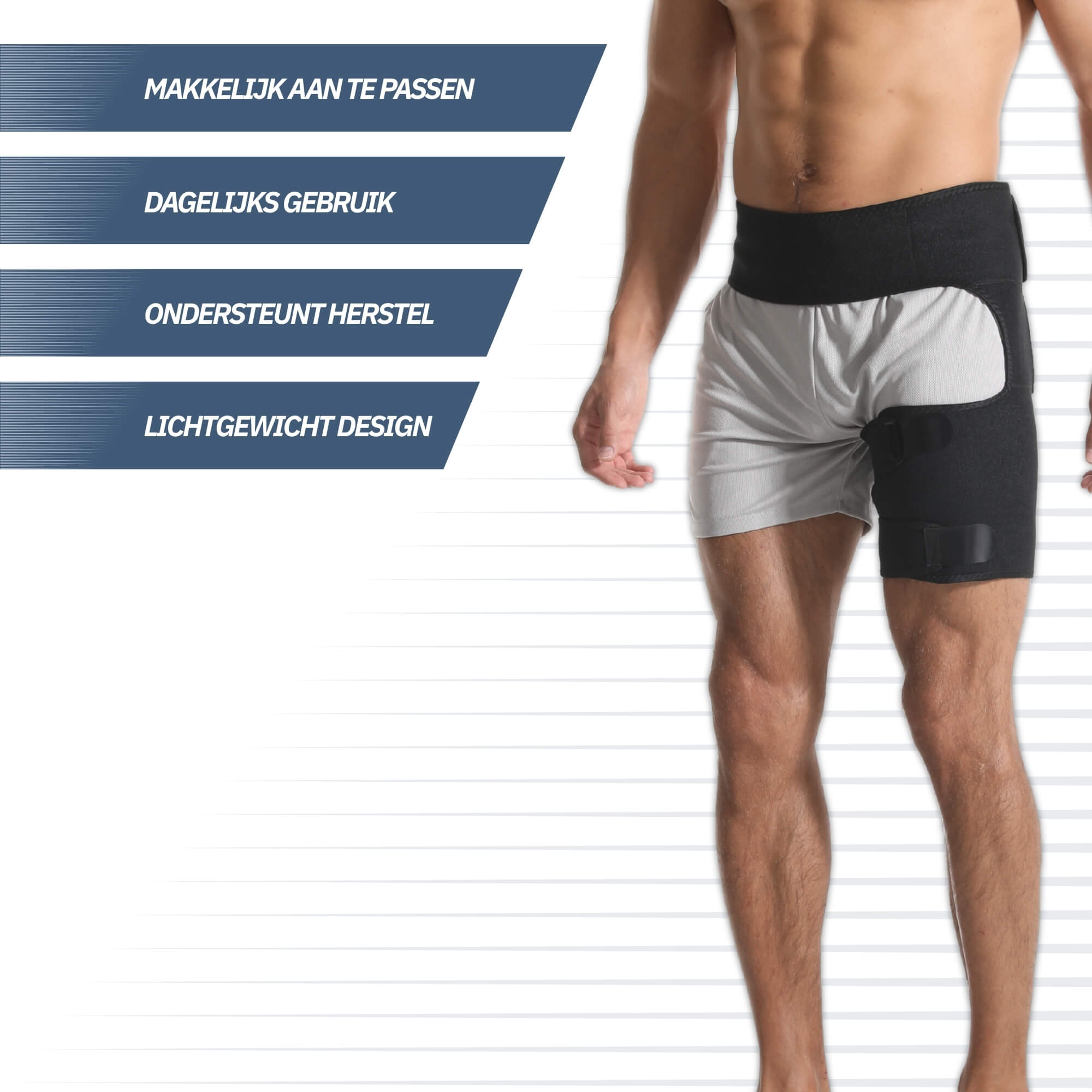 Trebin Heupbrace – Zwart, One Size
