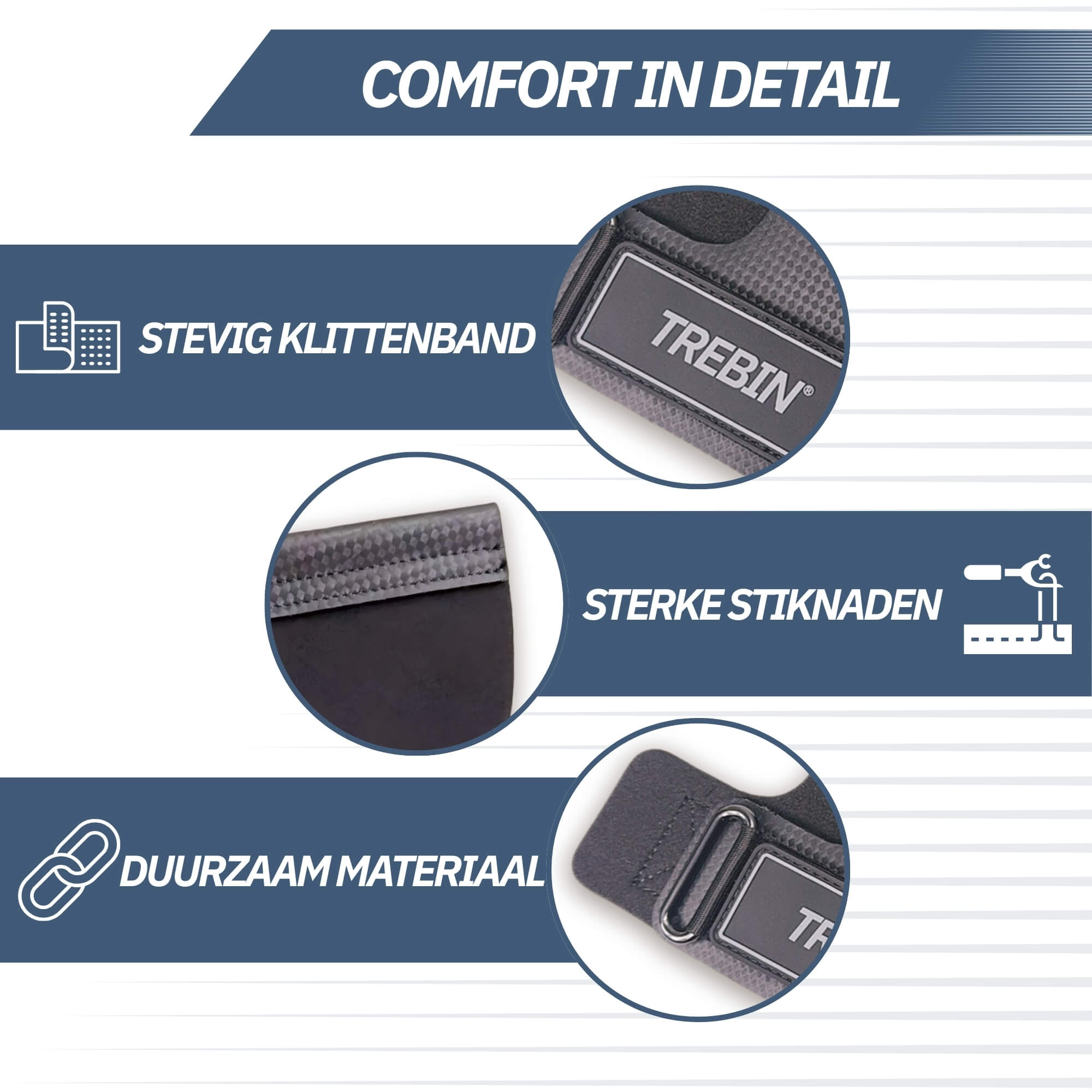 Trebin Power Grips - Zwart