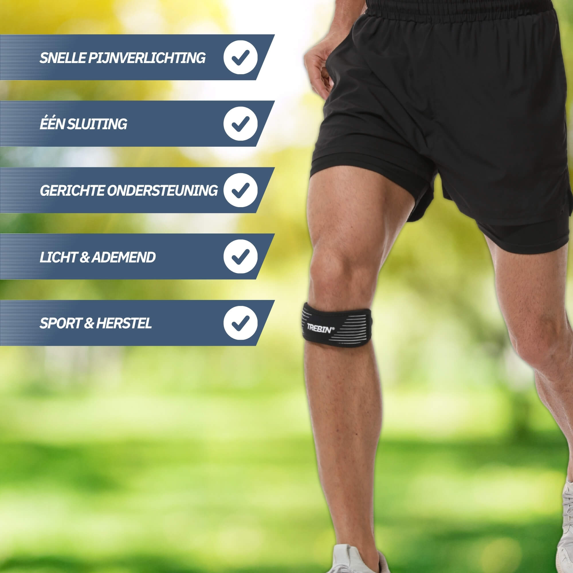 Trebin Patella Brace - Zwart - One Size
