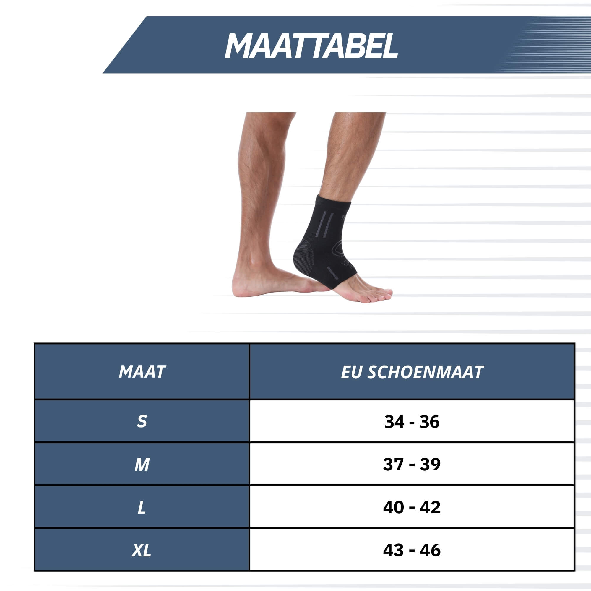 Trebin - Enkelbrace - Zwart/Grijs