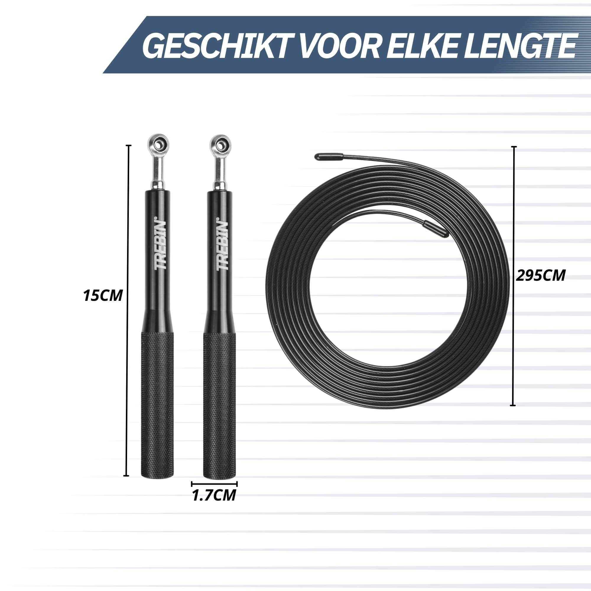 Trebin Jump Rope - Zwart