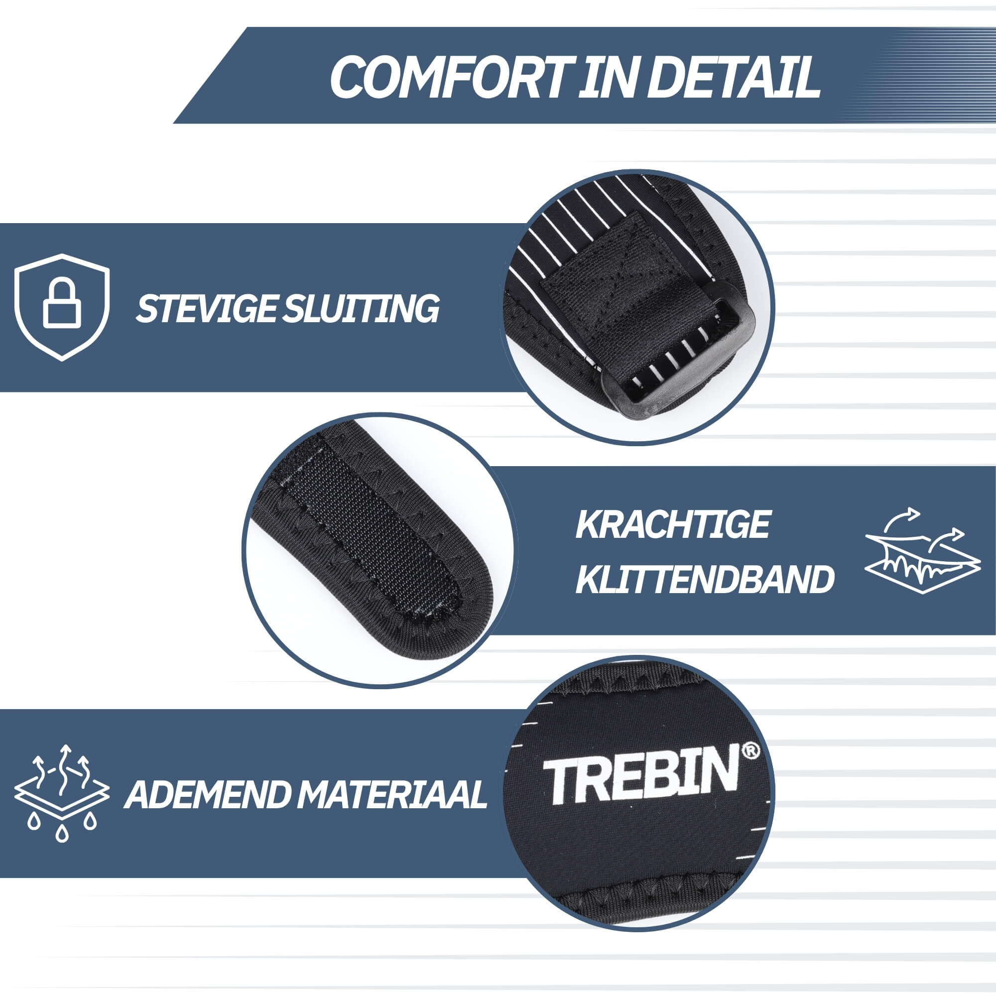 Trebin Patella Brace - Zwart - One Size