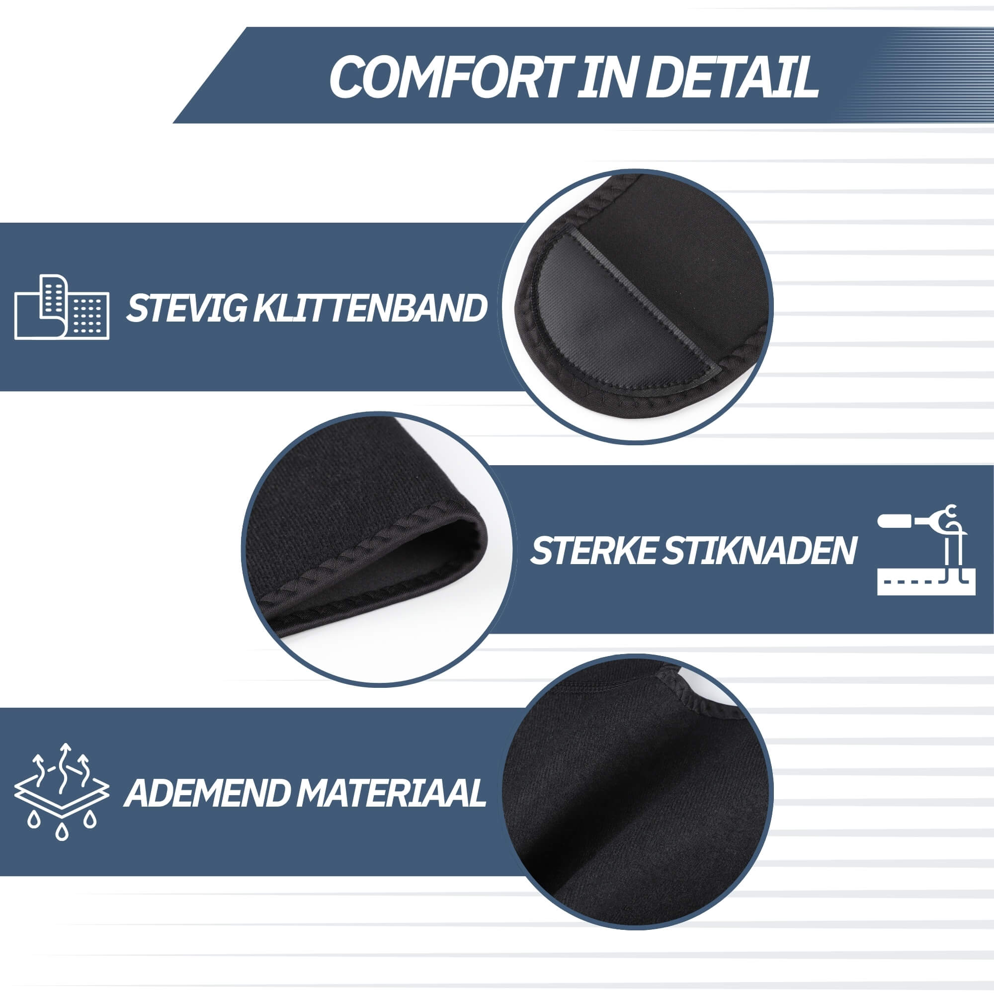 Trebin Heupbrace – Zwart, One Size