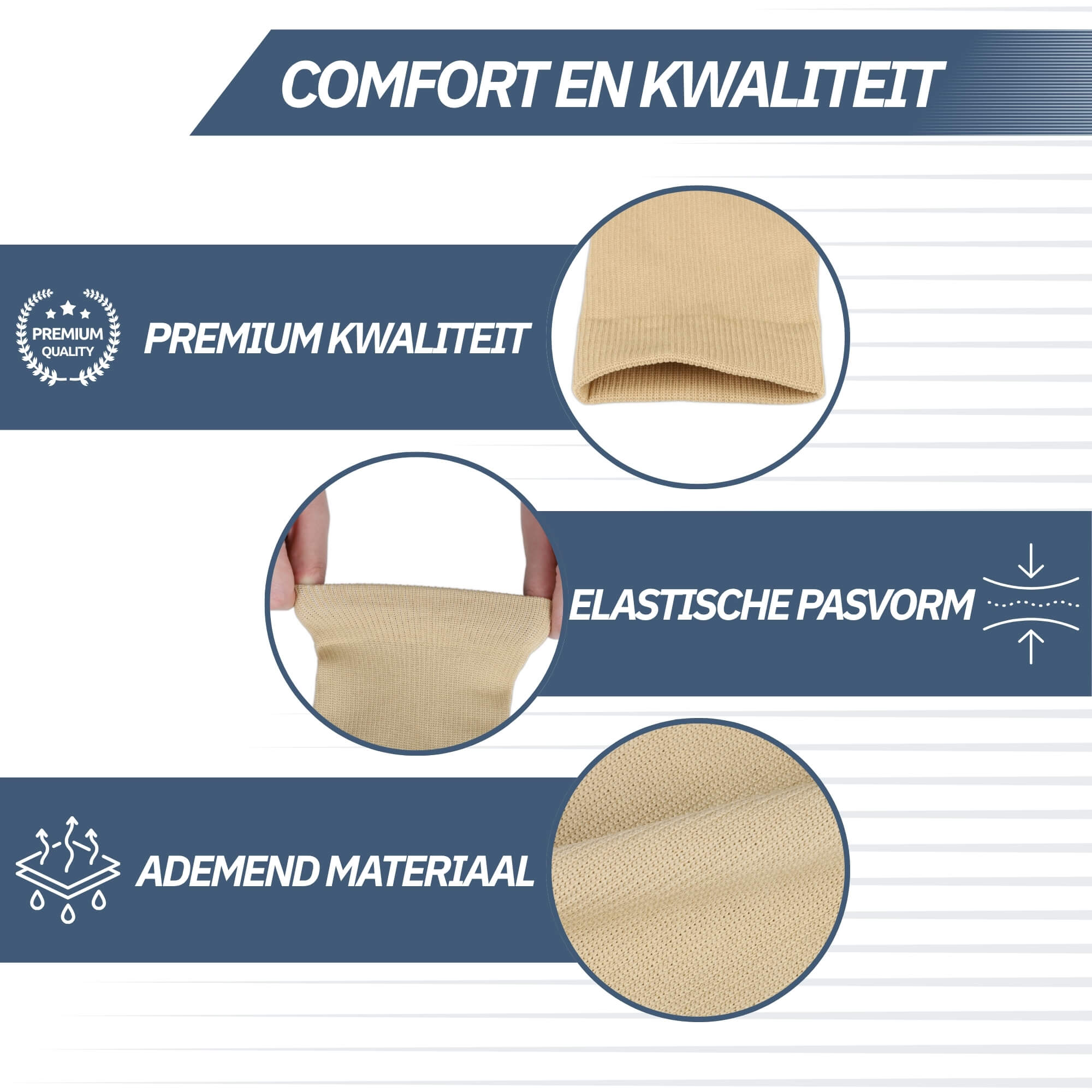 Trebin Compressiekousen - Beige