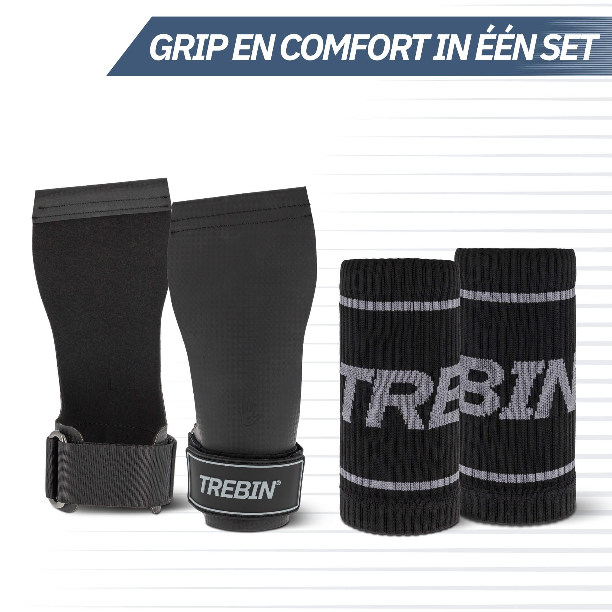 Trebin Power Grips - Zwart