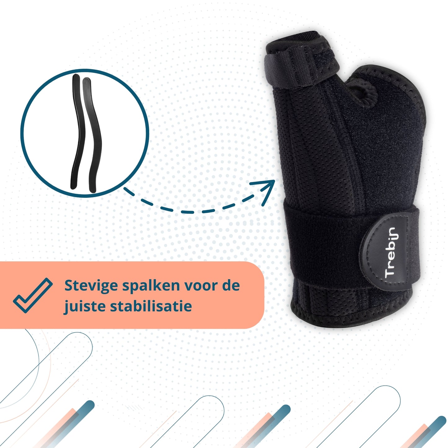Trebin Duim Brace - Zwart - One Size