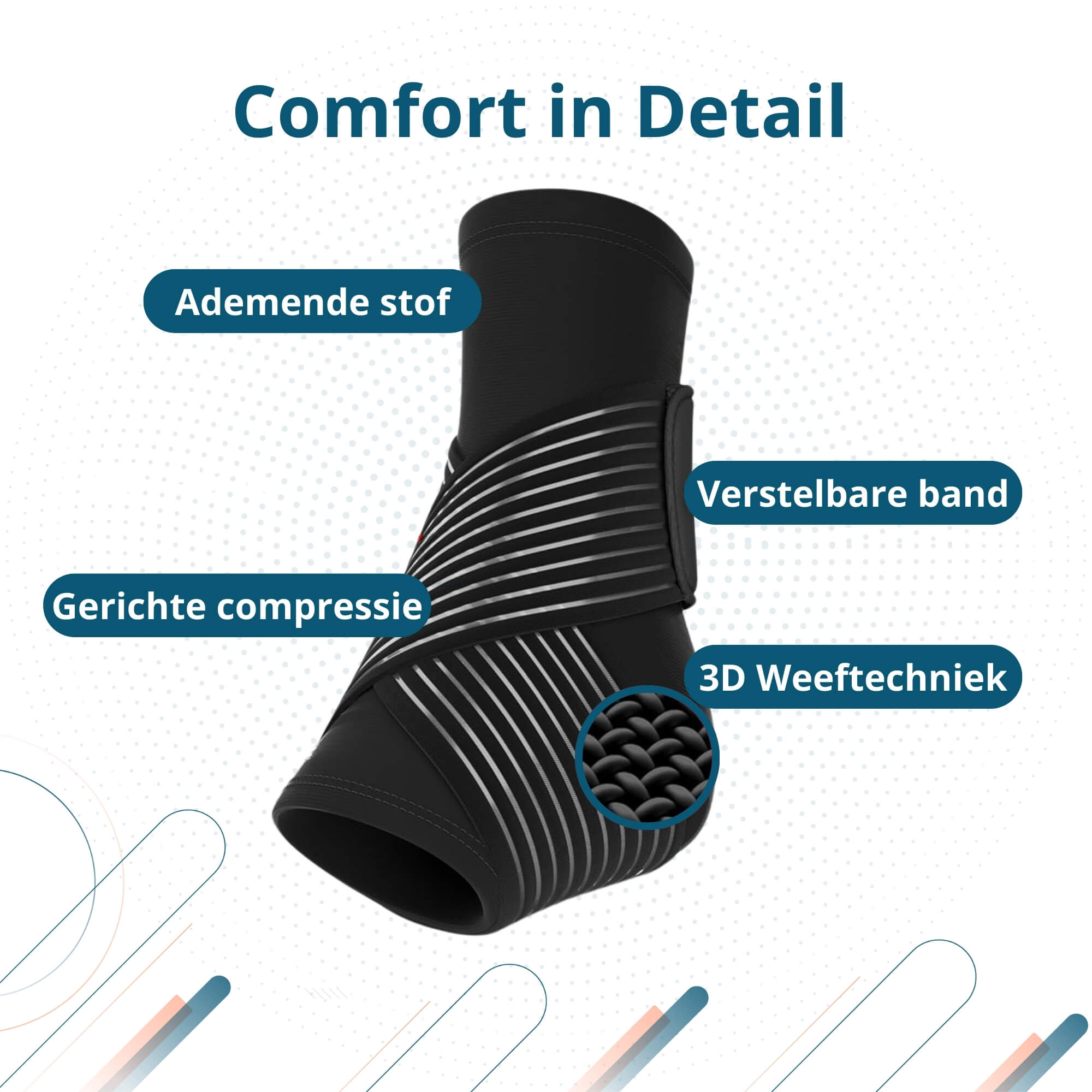 Trebin Enkel Brace - Zwart - One Size