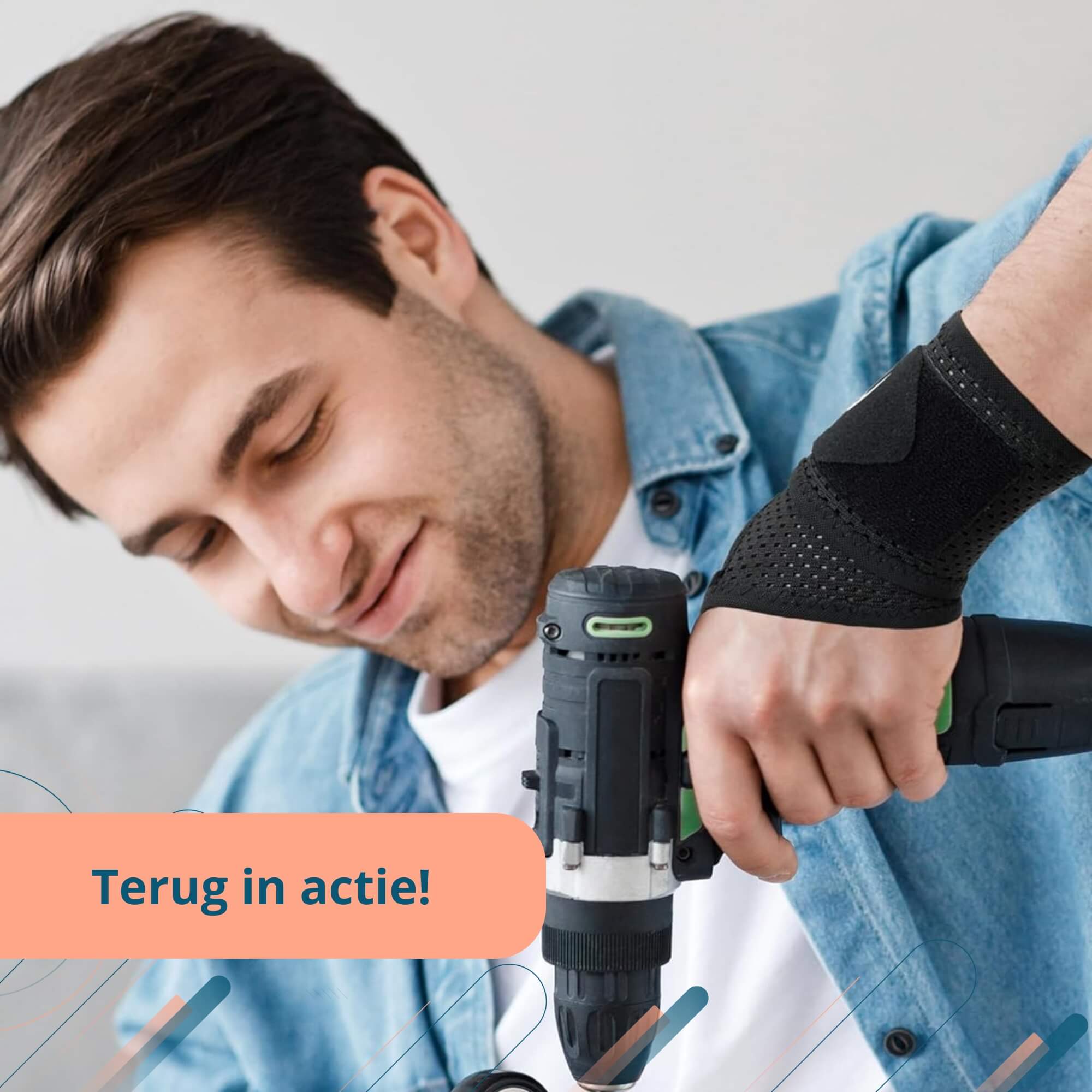 Trebin Lichtgewicht Pols Brace - Zwart, One Size