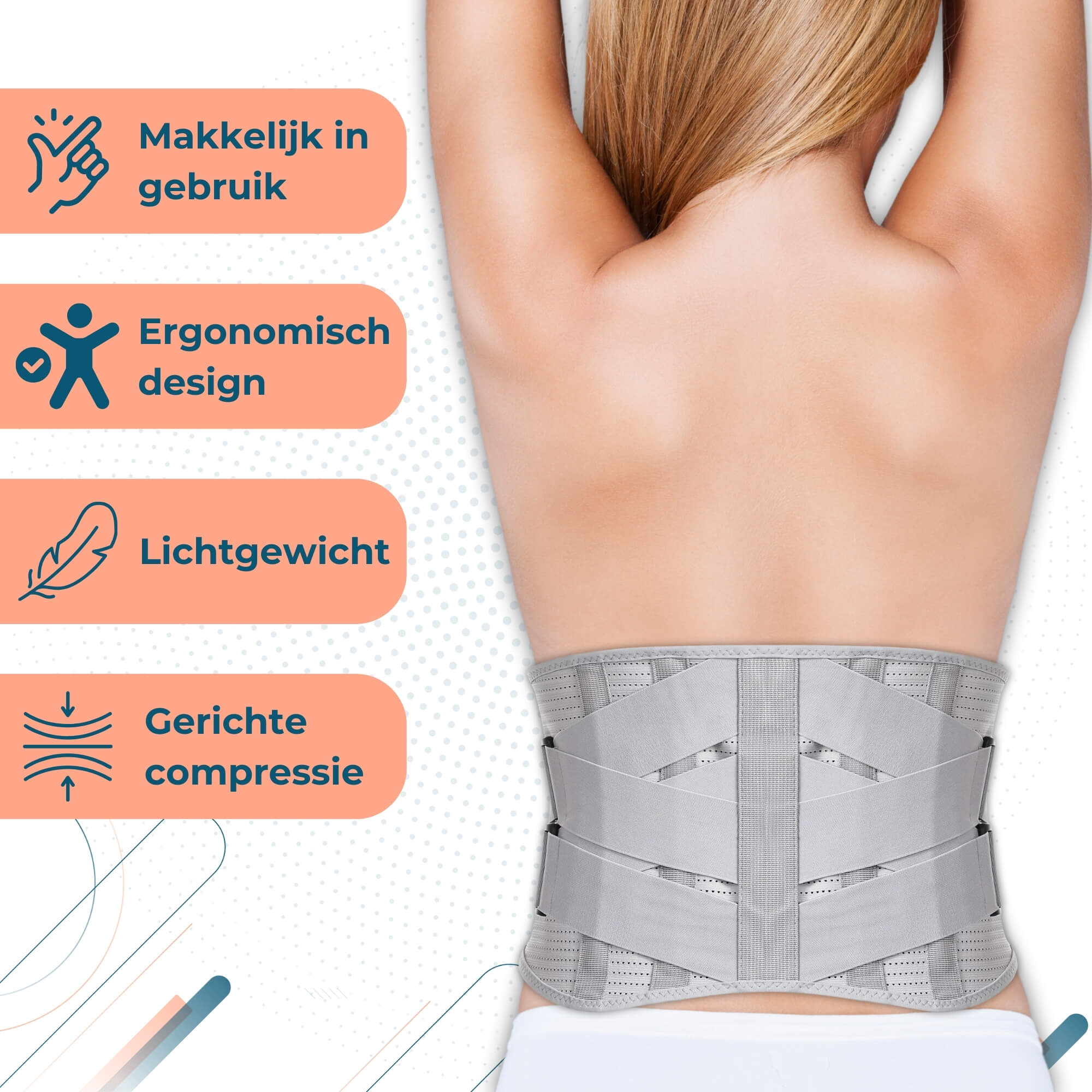 Trebin Rug Brace - Grijs