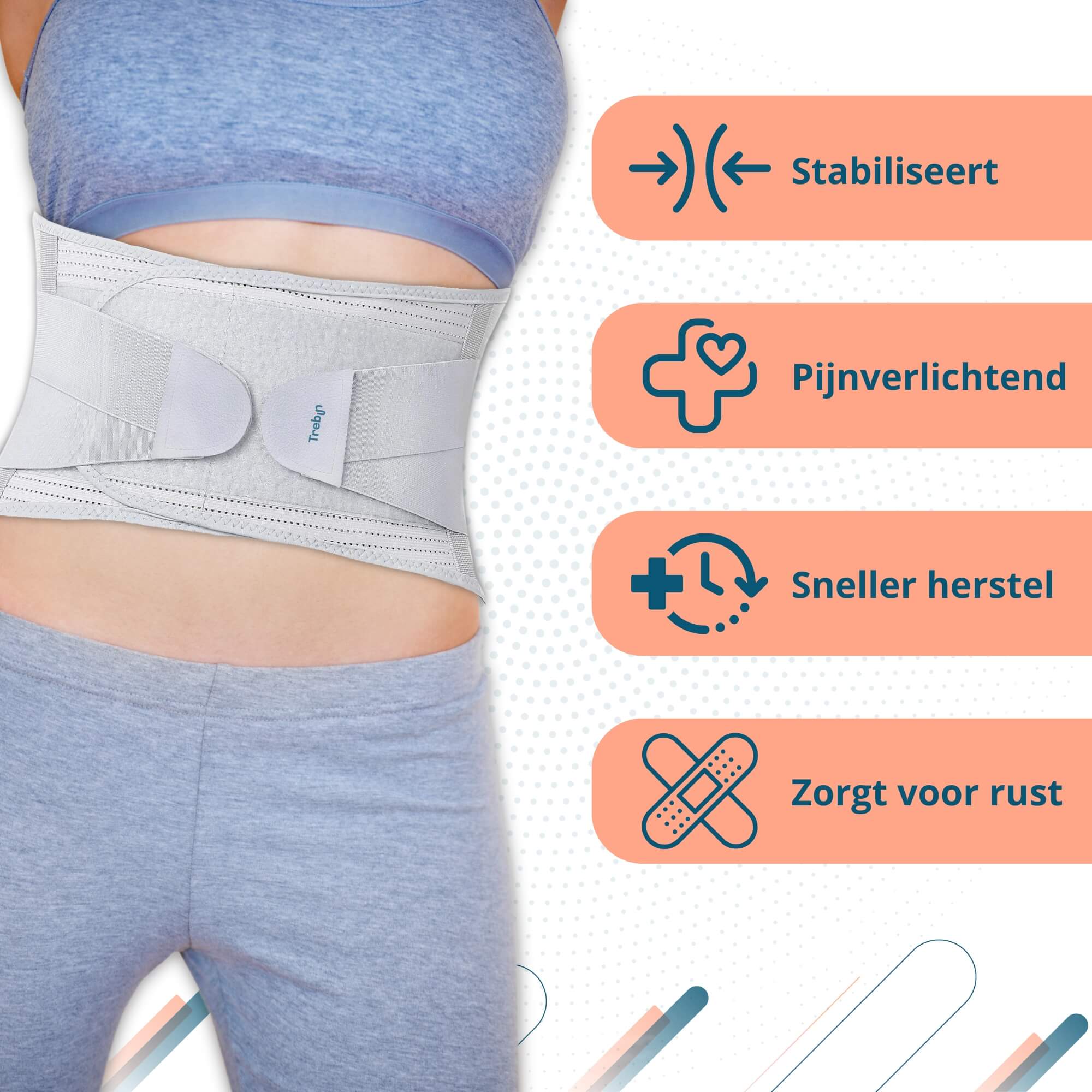 Trebin Rug Brace - Grijs