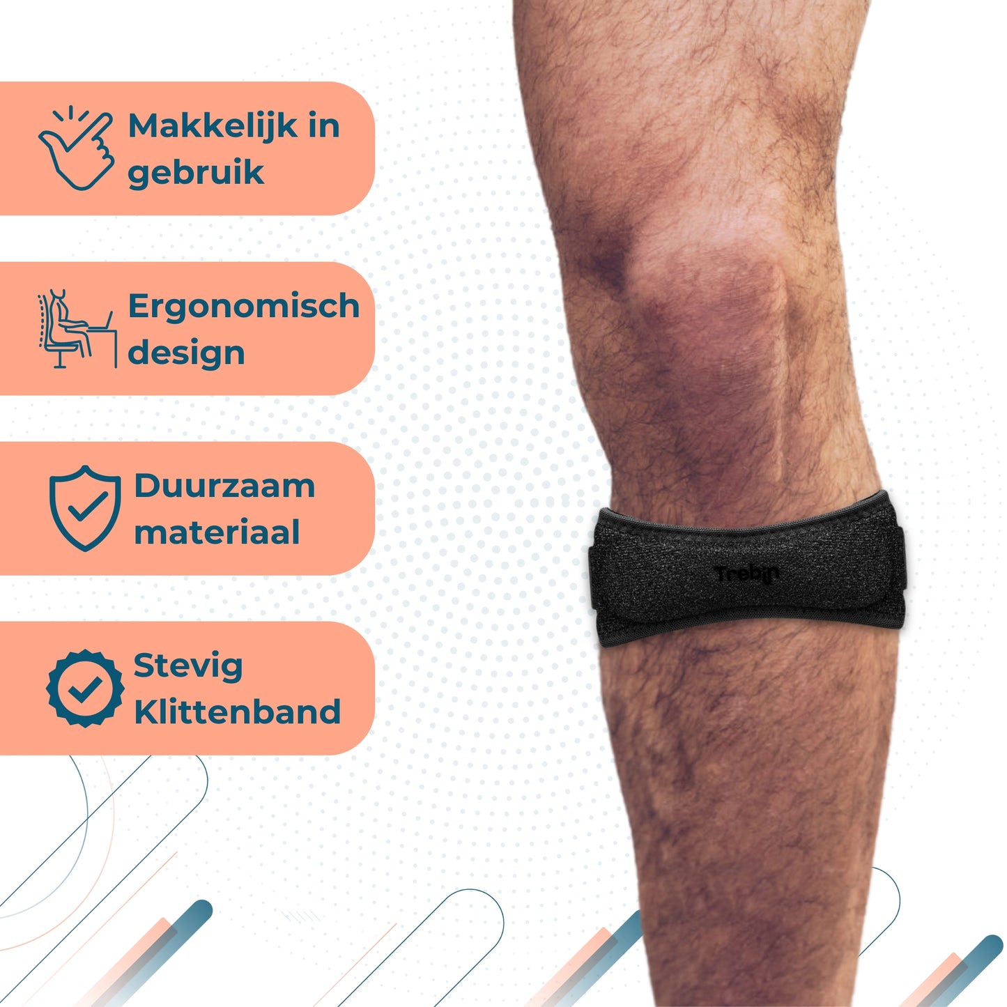 Trebin Patella Brace - Zwart - One Size