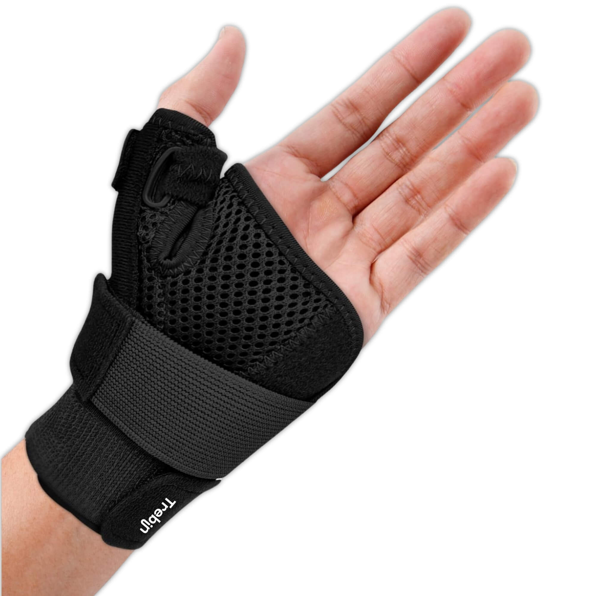 Trebin Universele Duim Brace - Zwart - One Size