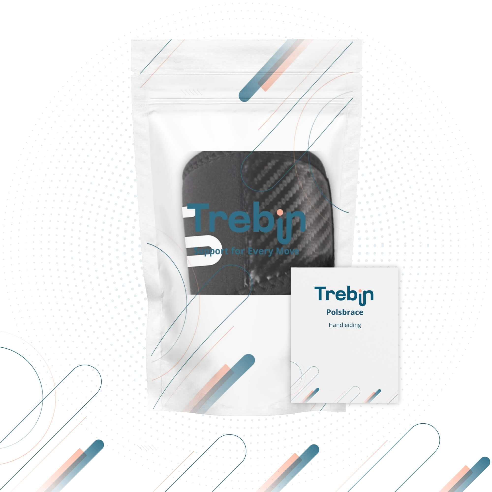 Trebin Robuuste Pols Brace - Zwart, One Size