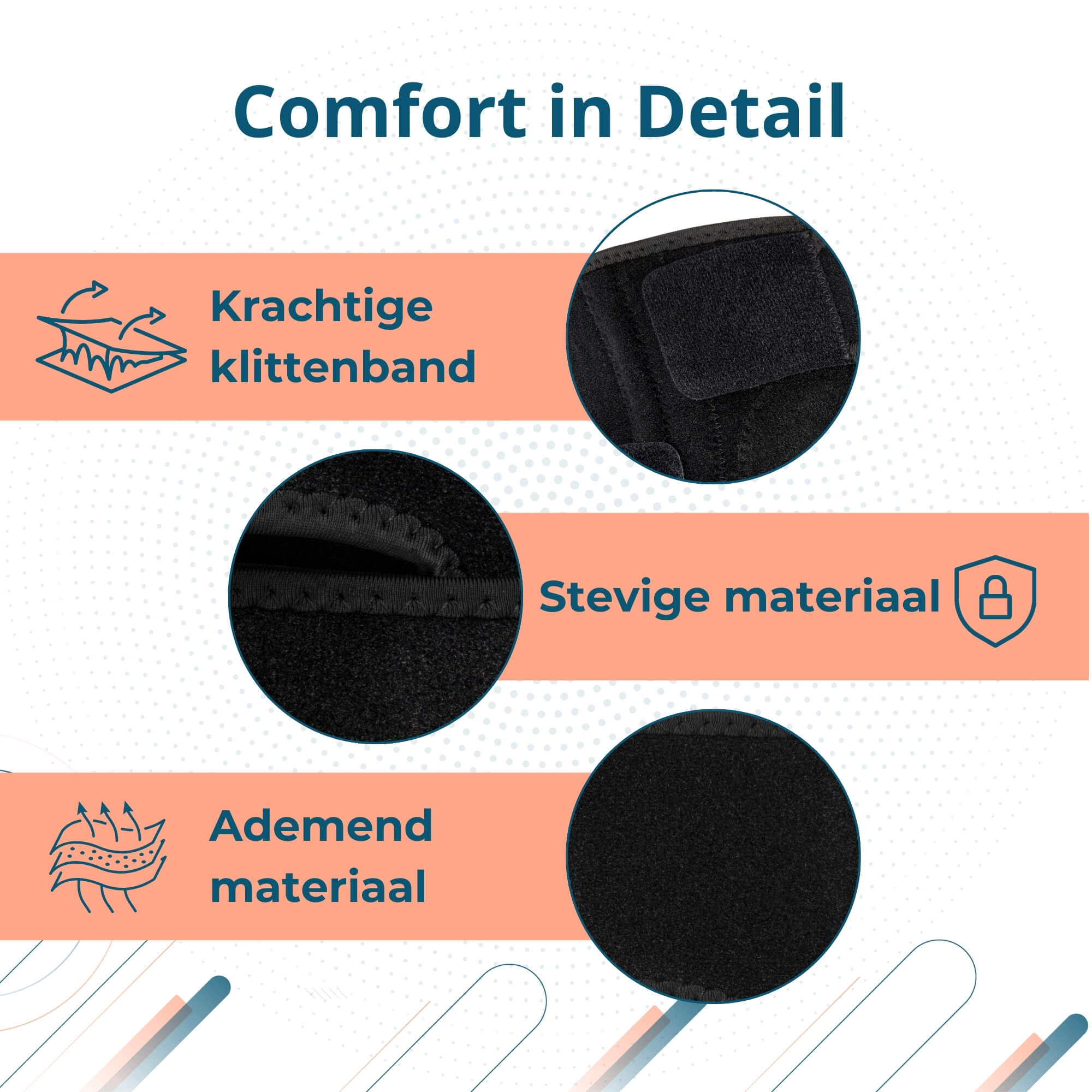 Trebin Kniebrace - Zwart - One Size