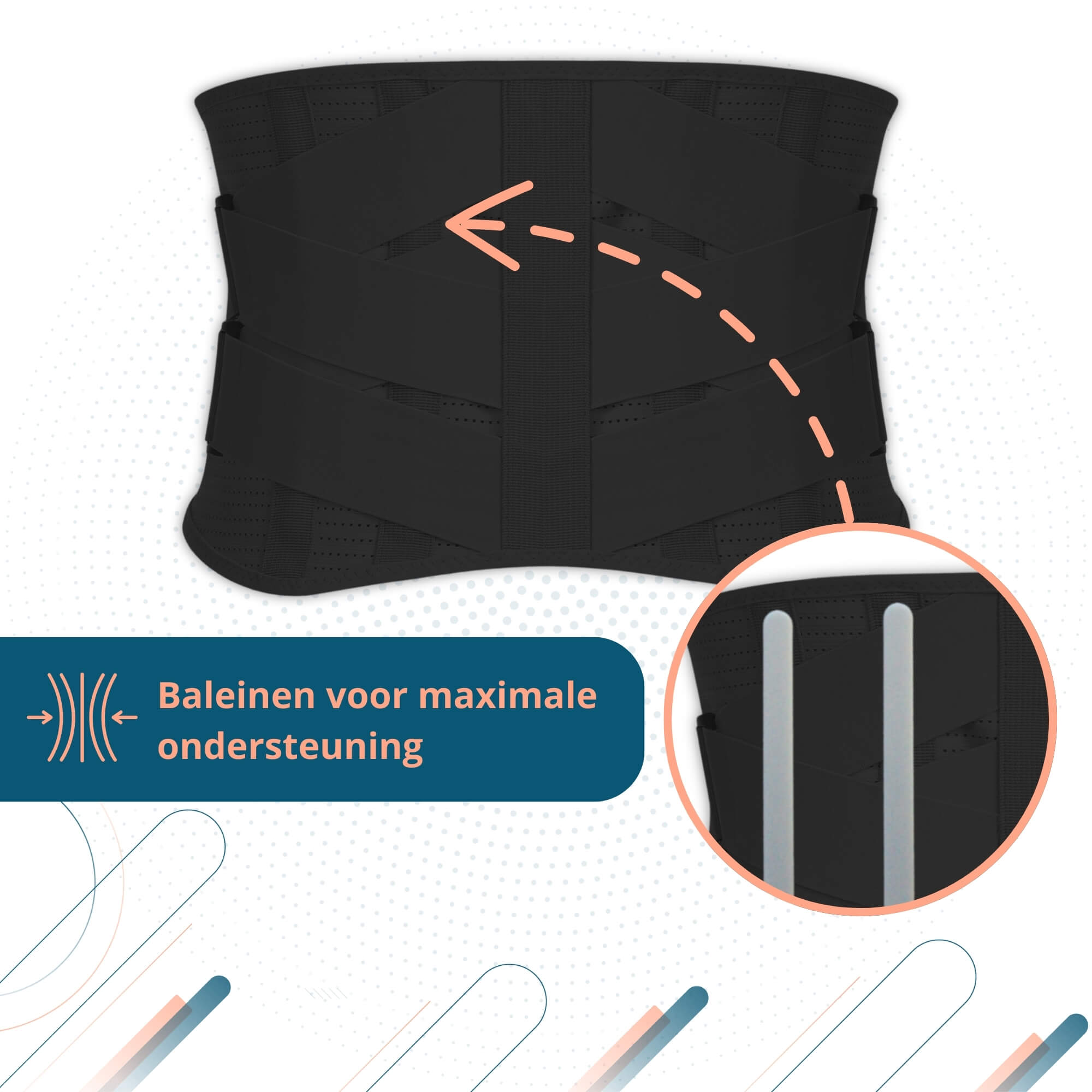 Trebin Rug Brace - Zwart