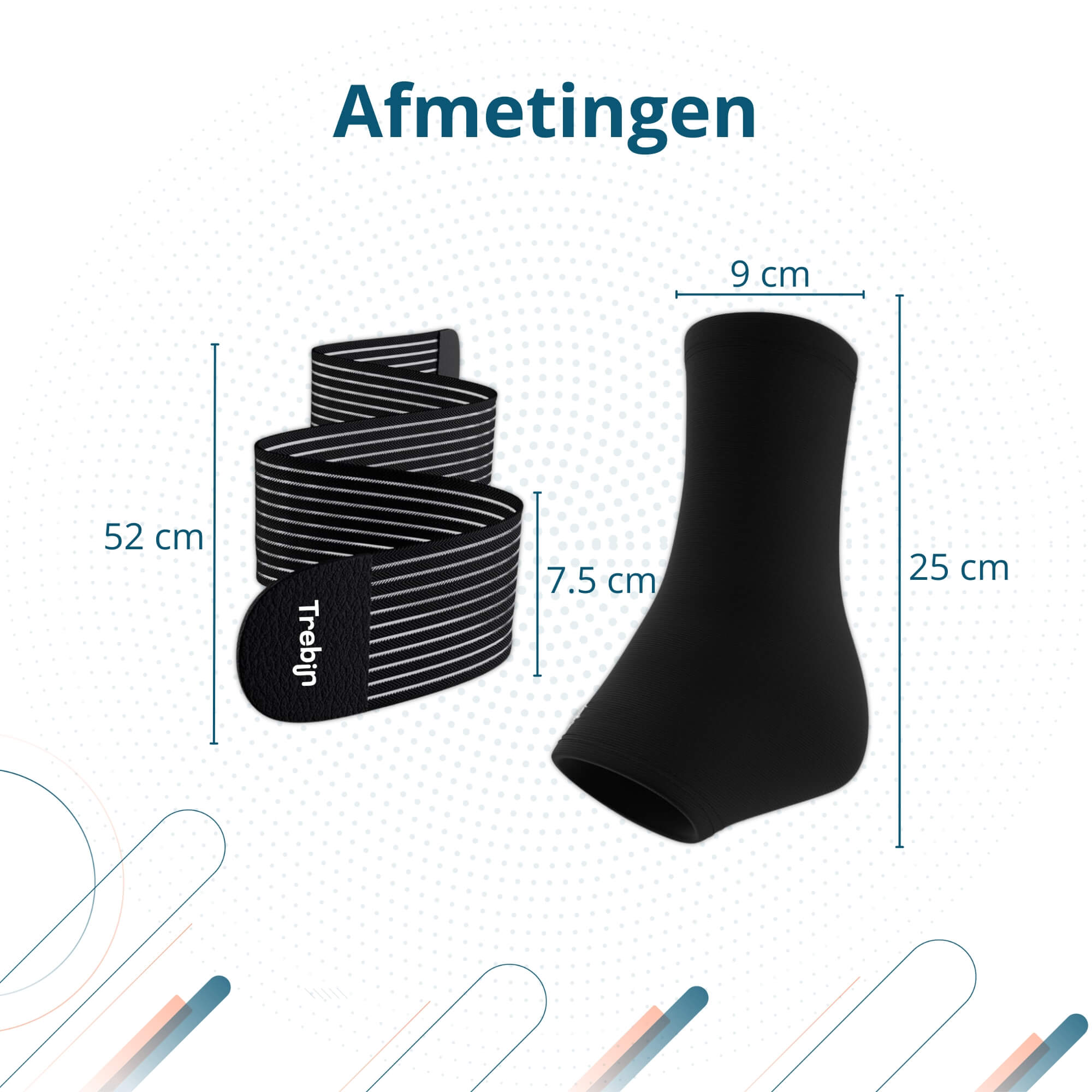Trebin Enkel Brace - Zwart - One Size