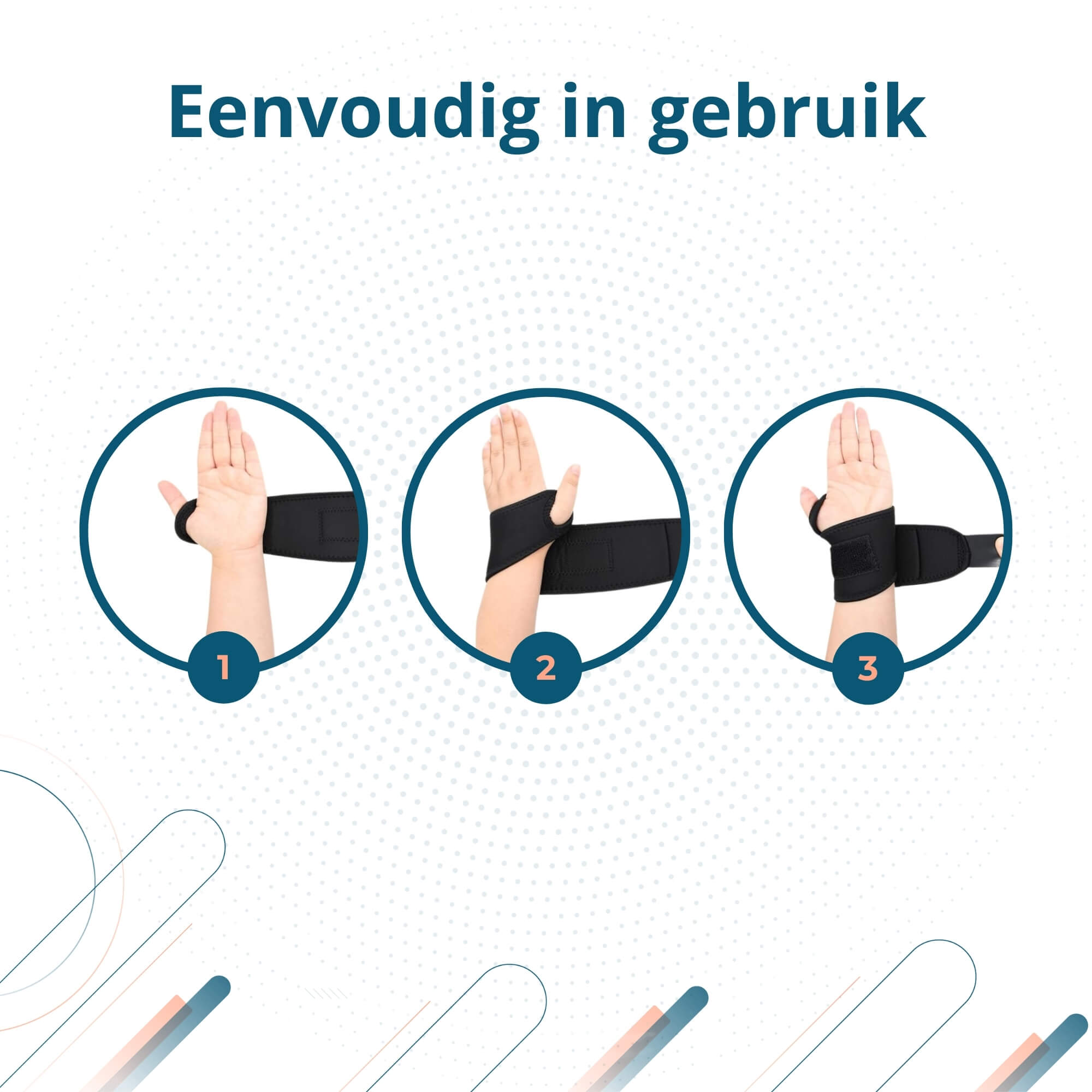Trebin Robuuste Pols Brace - Zwart, One Size