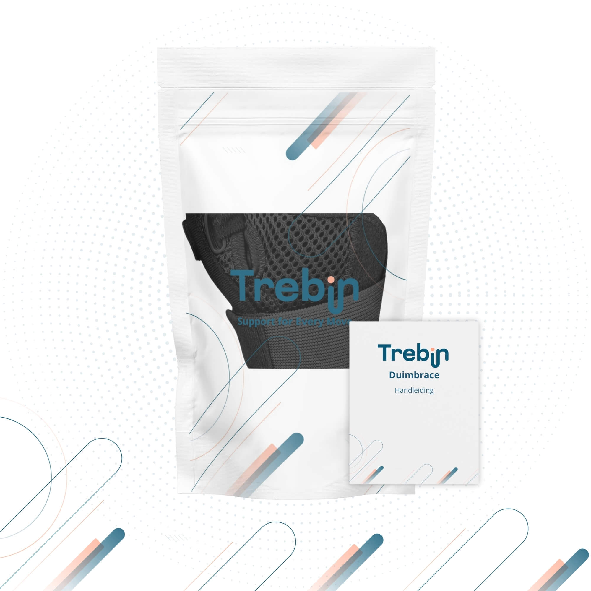 Trebin Universele Duim Brace - Zwart - One Size