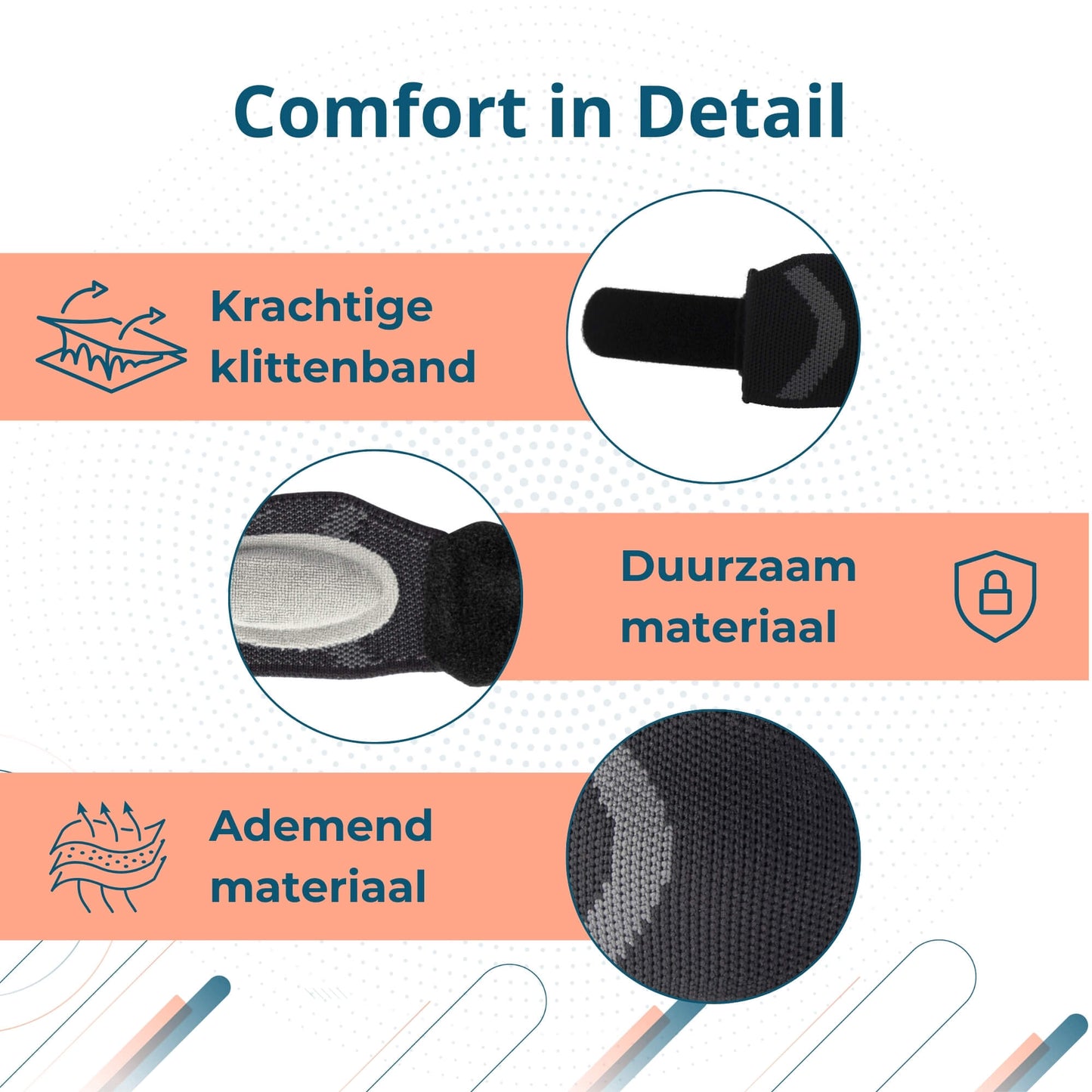 Trebin Patella Brace - Zwart - Grijs - One Size