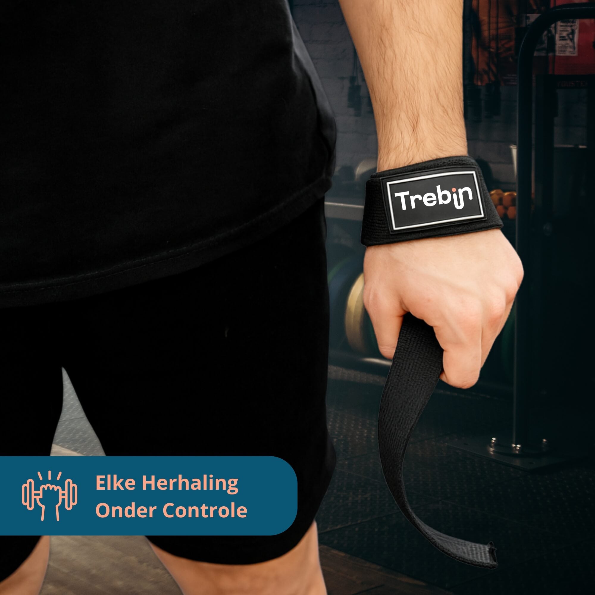 Trebin Lifting Straps - Zwart, One Size