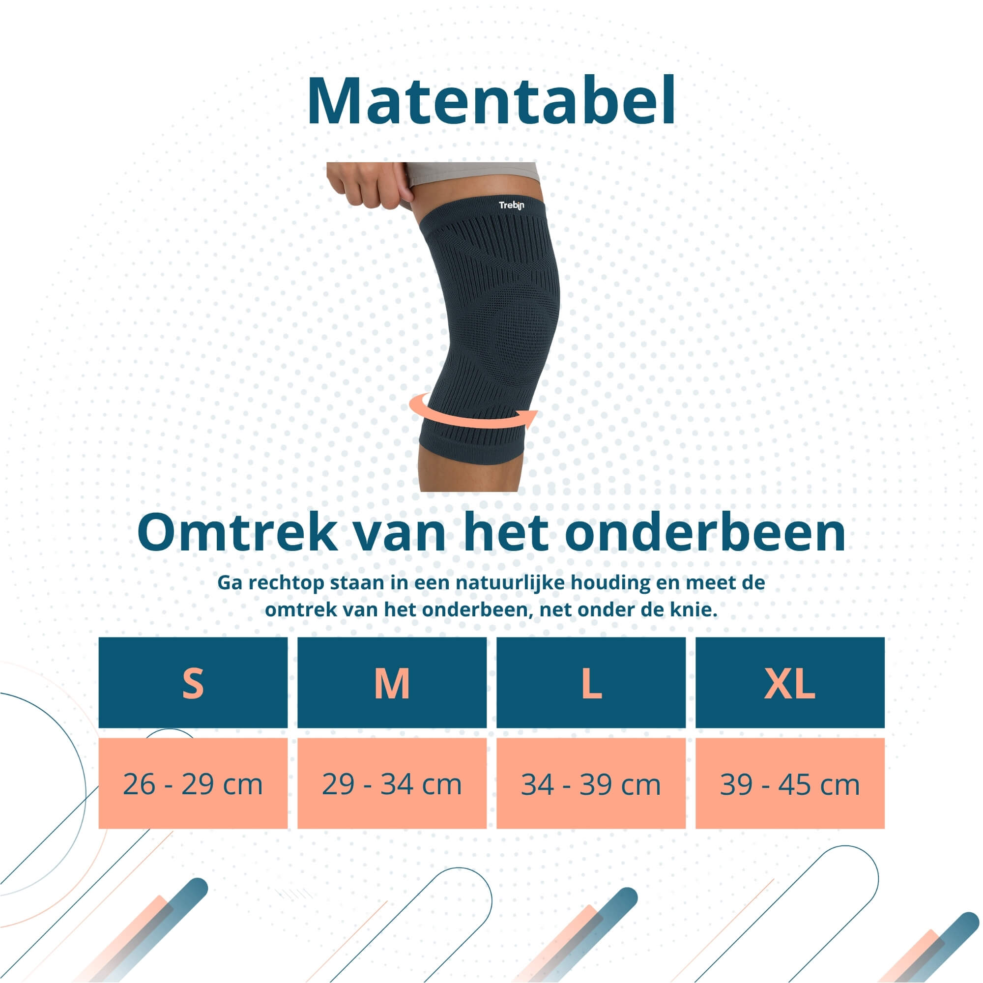 Trebin Kniebrace - Grijs