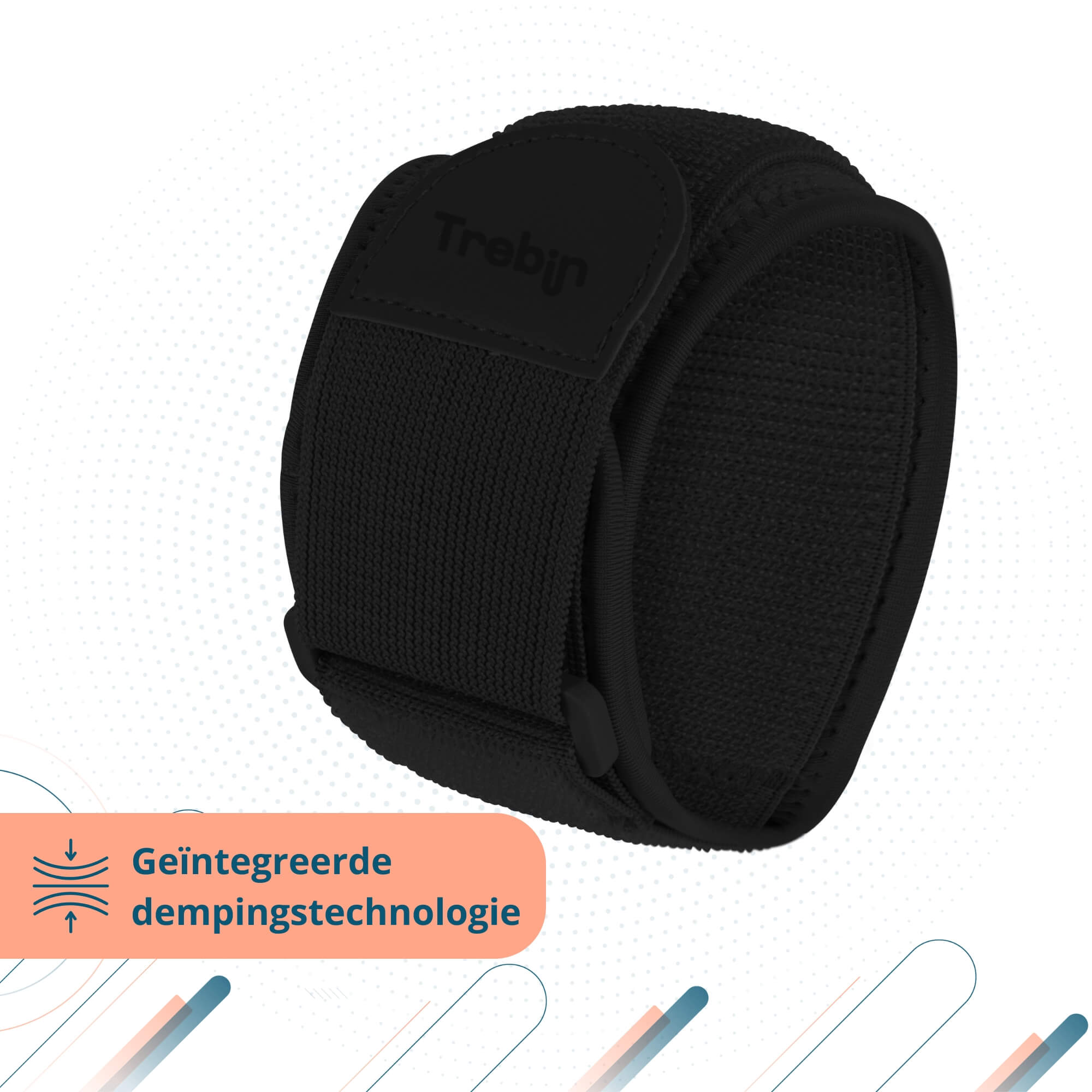 Trebin Elleboogbrace – Zwart, One Size