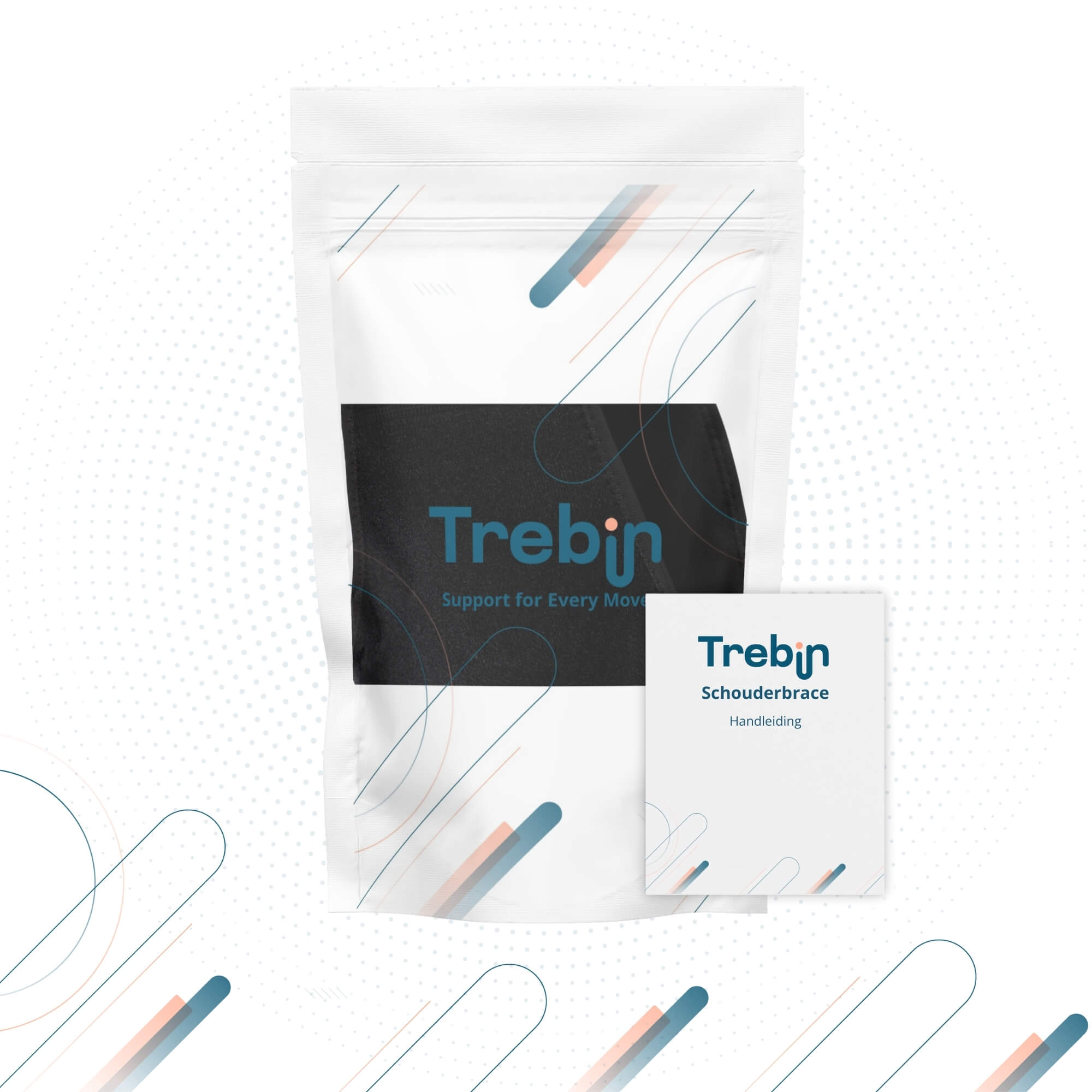 Trebin Schouderbrace – Zwart, One Size, Universeel
