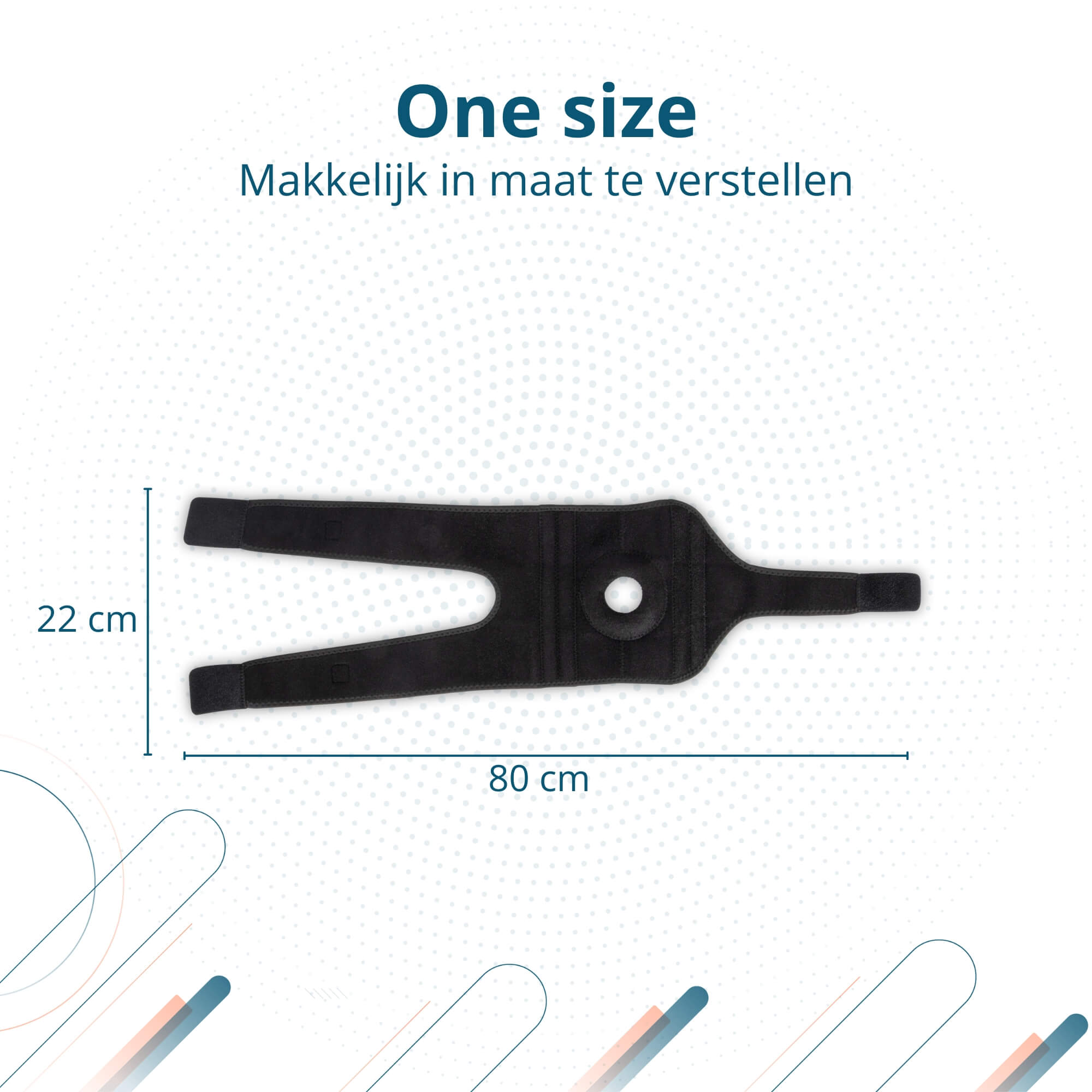 Trebin Kniebrace - Zwart - One Size