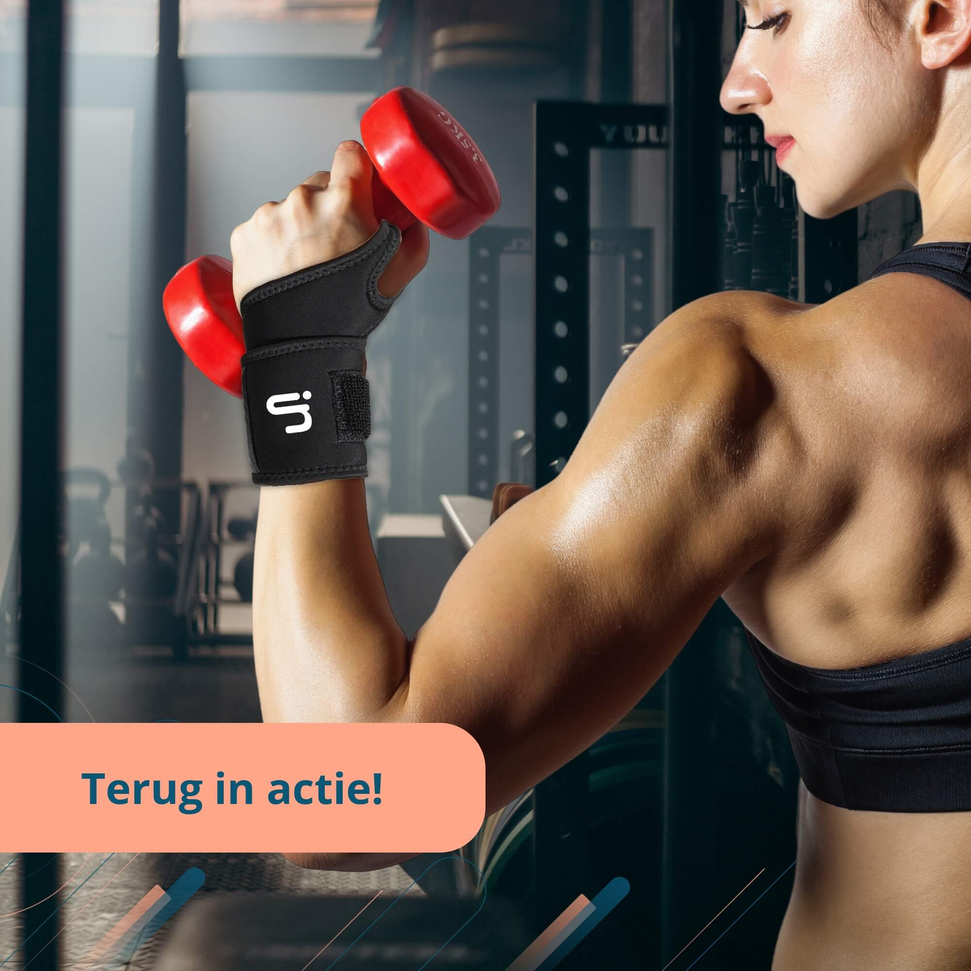 Trebin Robuuste Pols Brace - Zwart, One Size