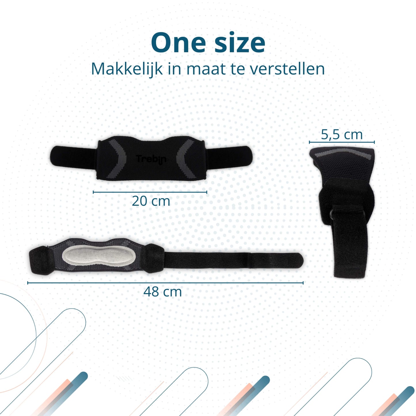 Trebin Patella Brace - Zwart - Grijs - One Size