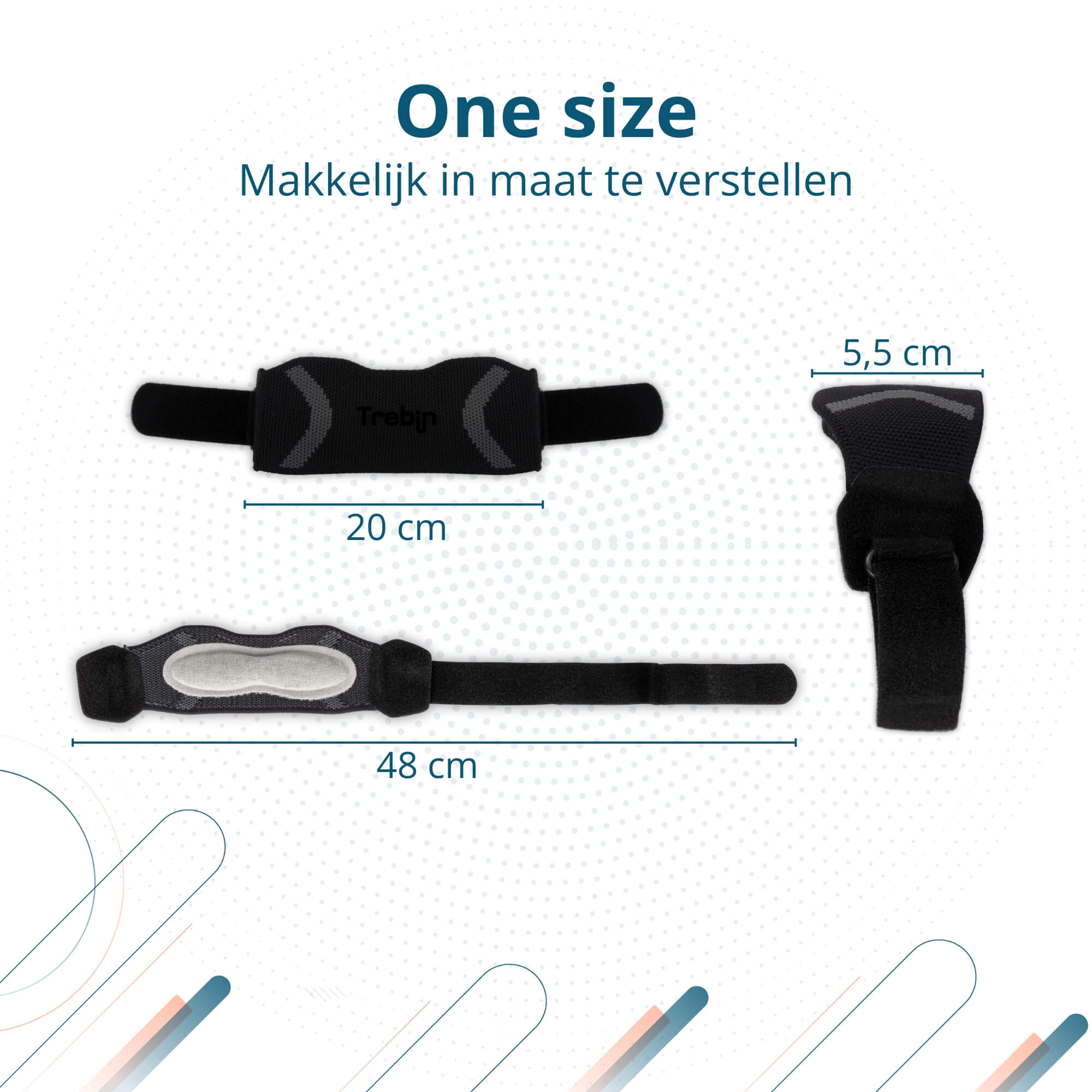 Trebin Patella Brace - Zwart - Grijs - One Size