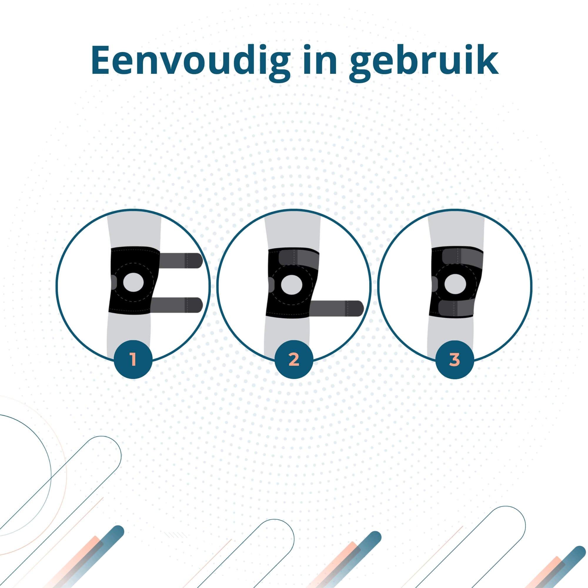 Trebin Kniebrace - Zwart - One Size