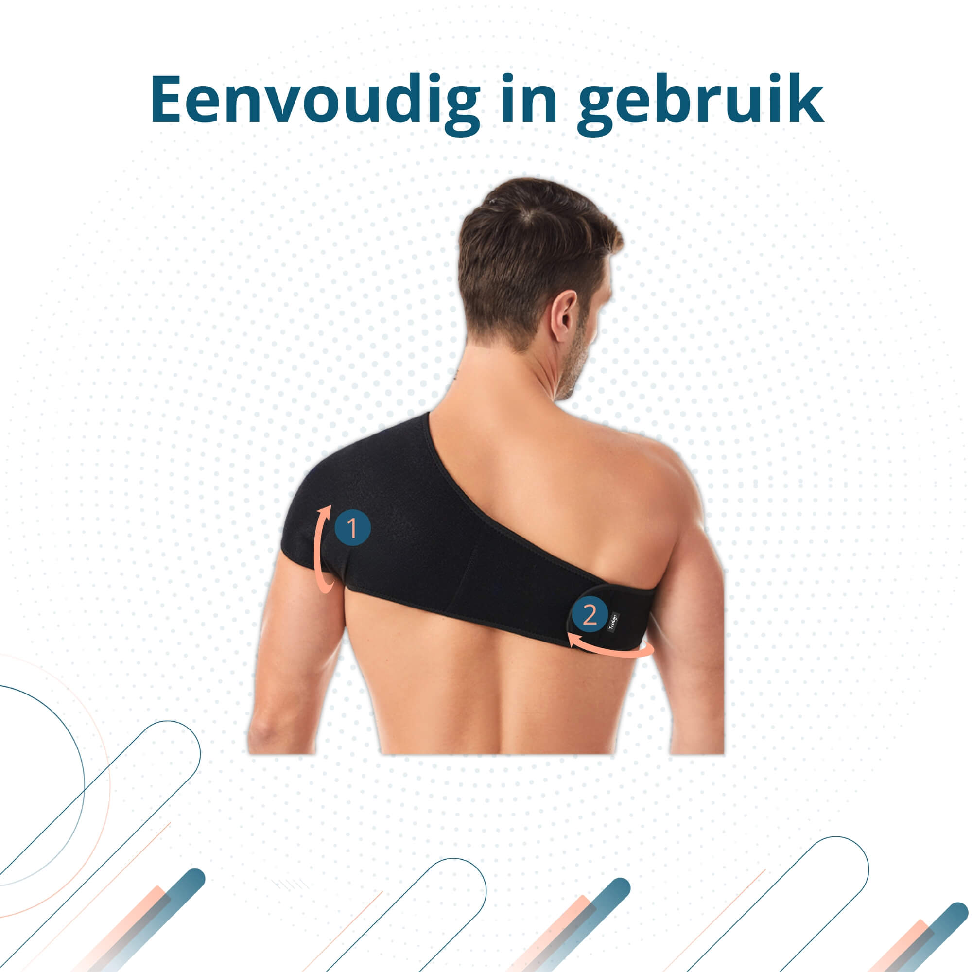 Trebin Schouderbrace – Zwart, One Size, Universeel