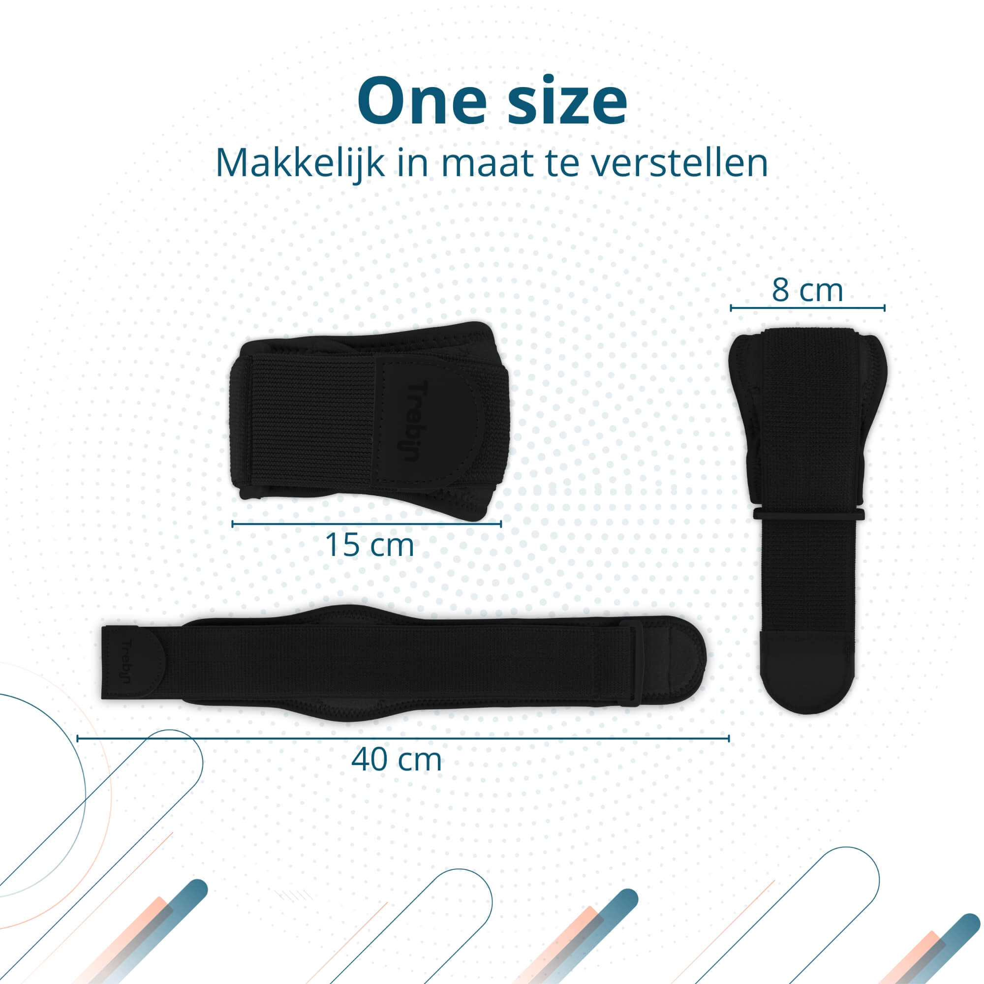 Trebin Elleboogbrace – Zwart, One Size