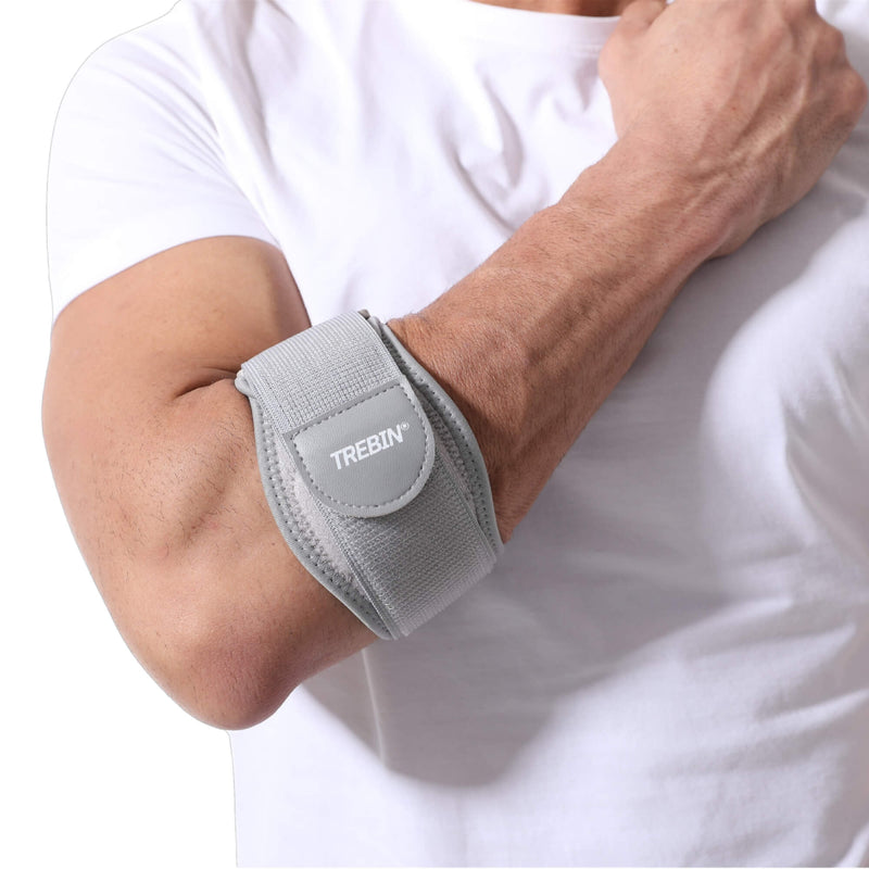 Elleboogbrace met Zachte Pelotte – Grijs One Size