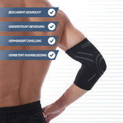 Elleboogbrace 3D Sleeve – Zwart/Grijs