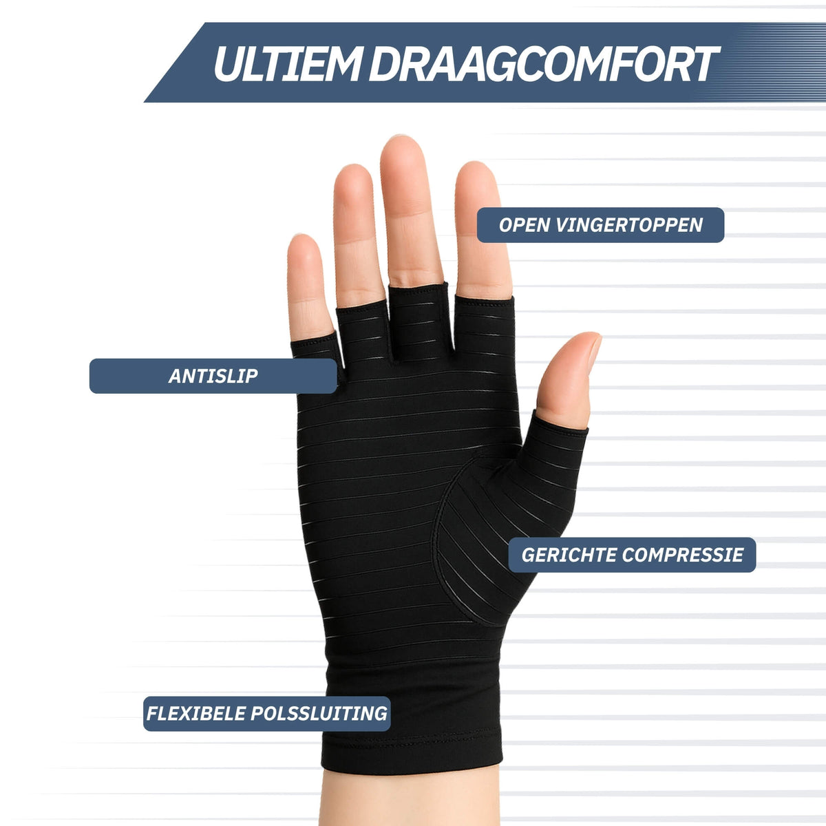Reuma Handschoenen met Antislip – Zwart