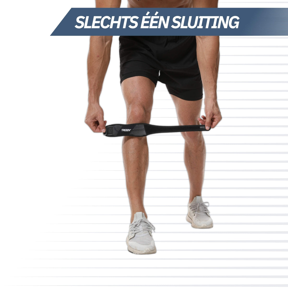 Patellabrace met Gelsteun – Zwart One Size