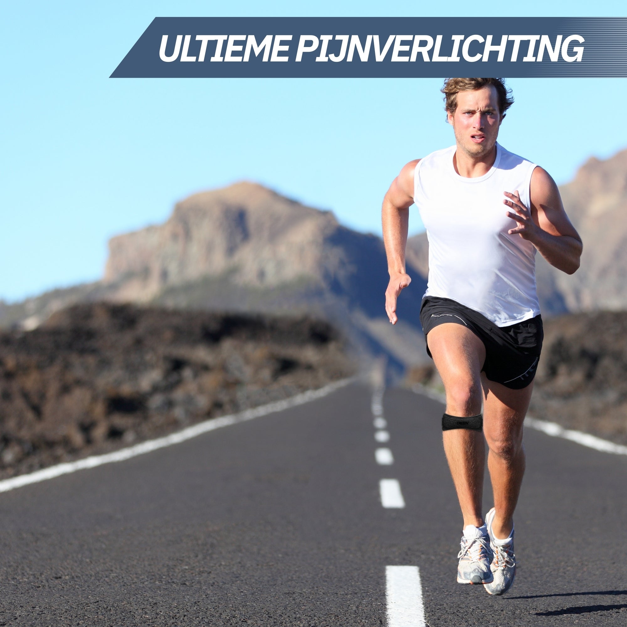 Patellabrace – Zwart (One Size)