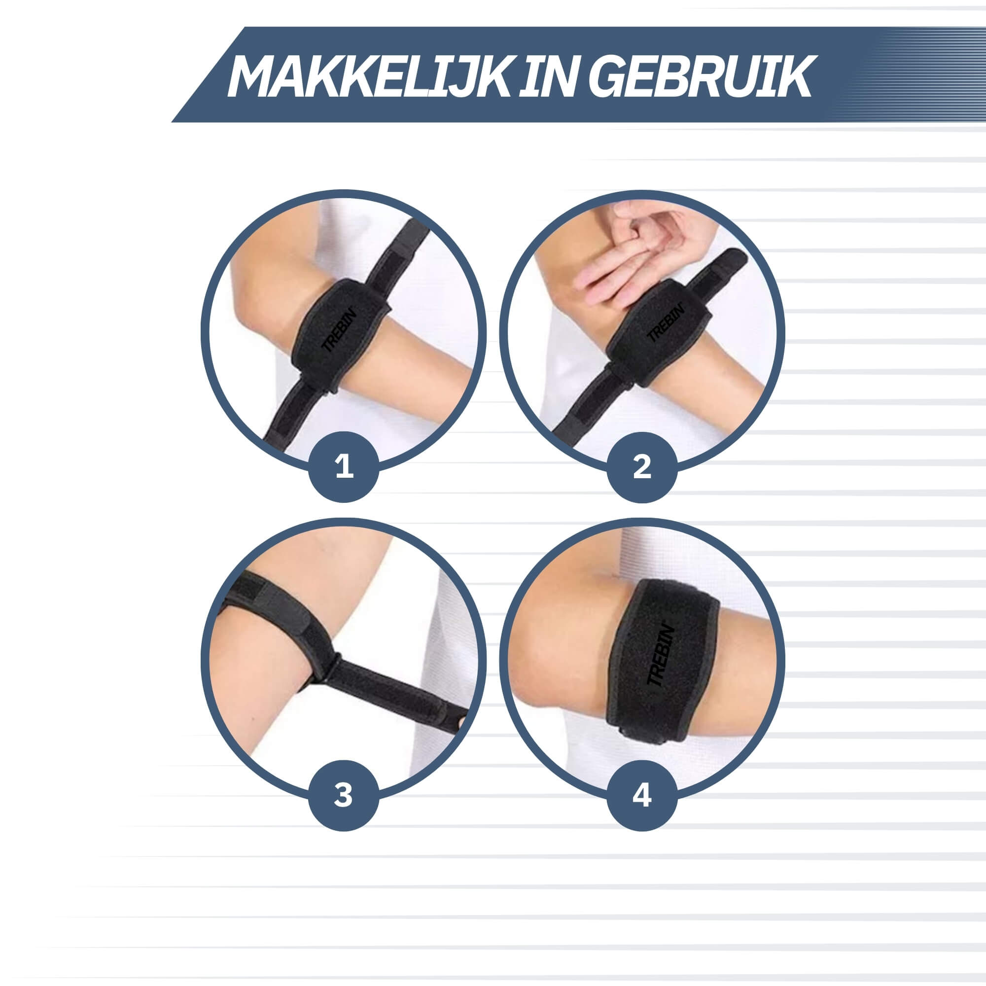 Elleboogbrace voor Tennisarm – One Size