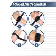 Elleboogbrace met Gelpelotte – Zwart One Size