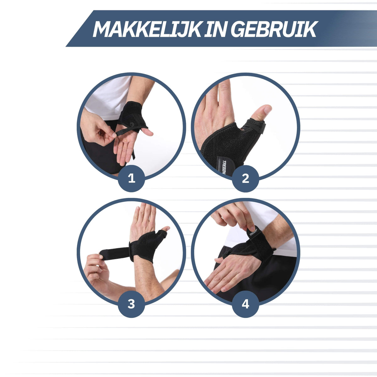 Duimbrace – Zwart (One Size)